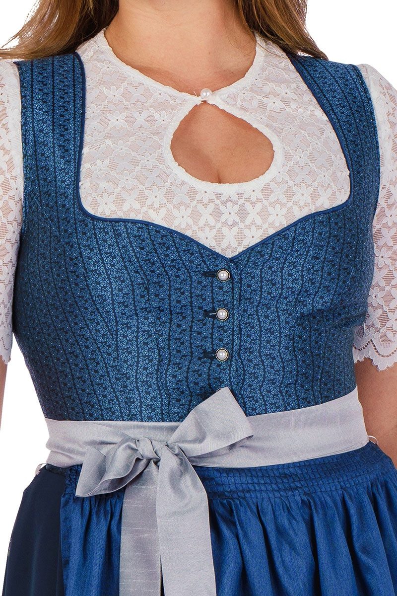 Spieth & Wensky Dirndl Midi Dirndl 2tlg. - ANTONIA - jeans/navy/marine günstig online kaufen