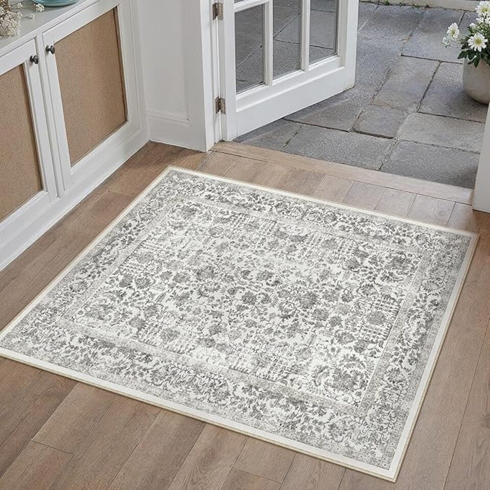 PURECOZY Teppich kurzflor, Wohnzimmerteppich, rutschfester Teppich, Vintage-Stil, rechteckig, Höhe: 50 mm, geeignet für verschiedene Innenräume, 180x60cm