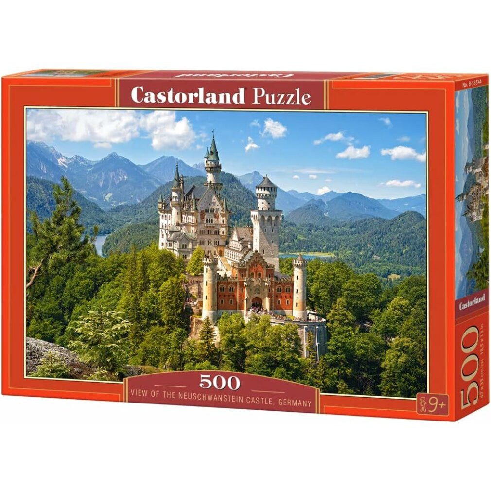 Castorland Puzzle Puzzle Ansicht von Schloss Neuschwanstein 500 Teile, Puzzleteile