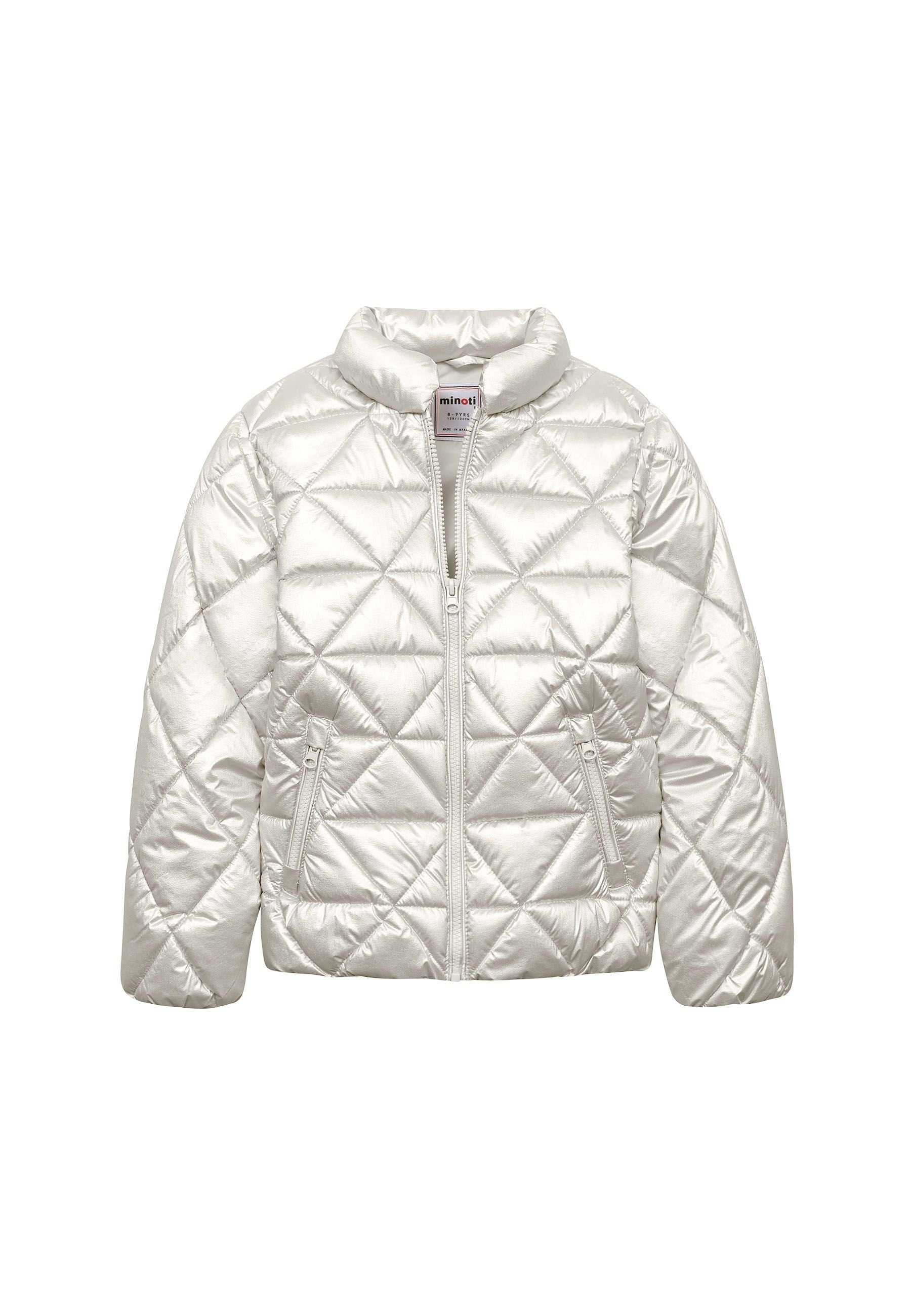 Silber Steppjacke MINOTI (1y-14y) mit Steppjacke Kapuze