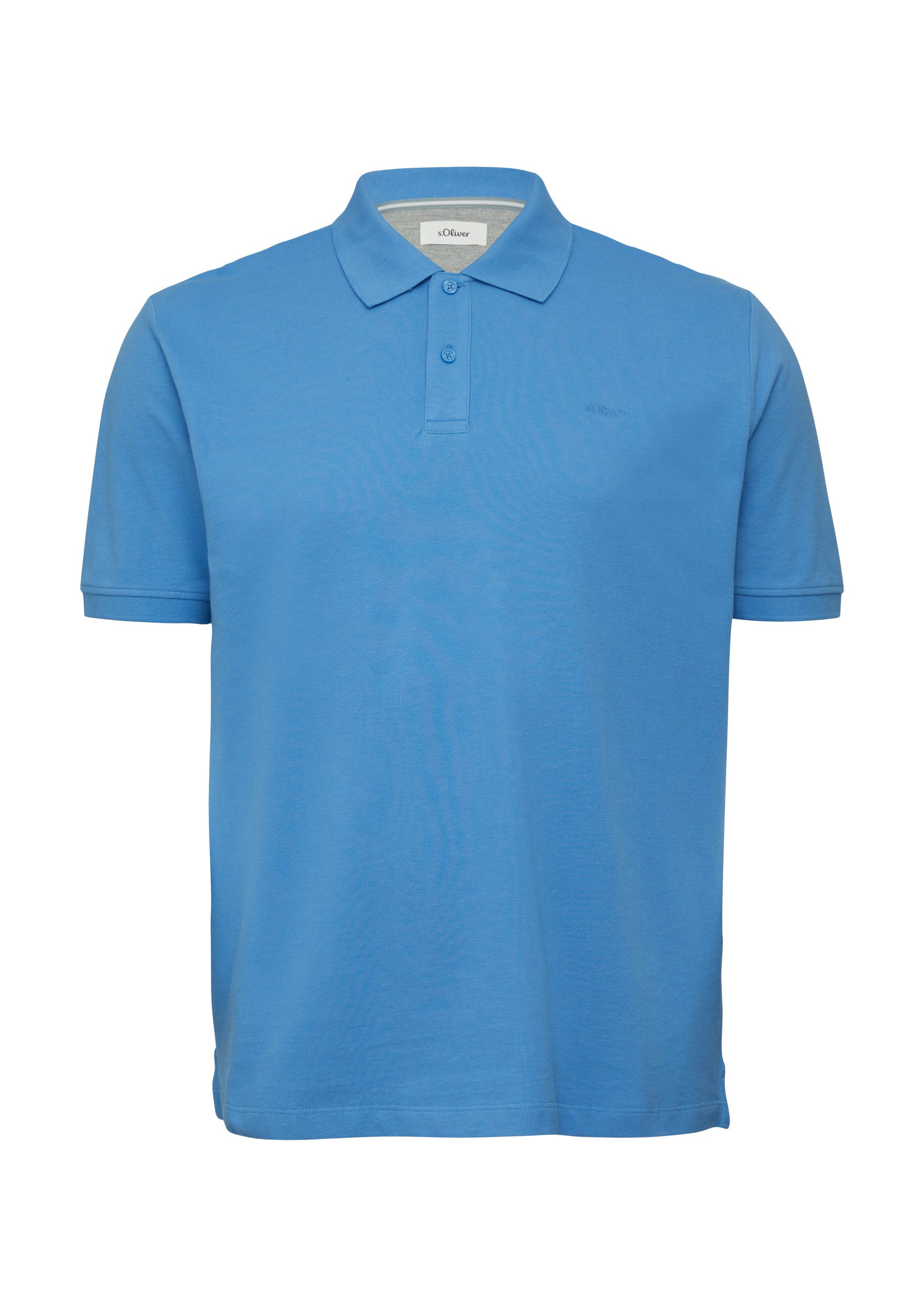 s.Oliver Kurzarmshirt Polo-Shirt Poloshirt mit Logo-Stickerei günstig online kaufen