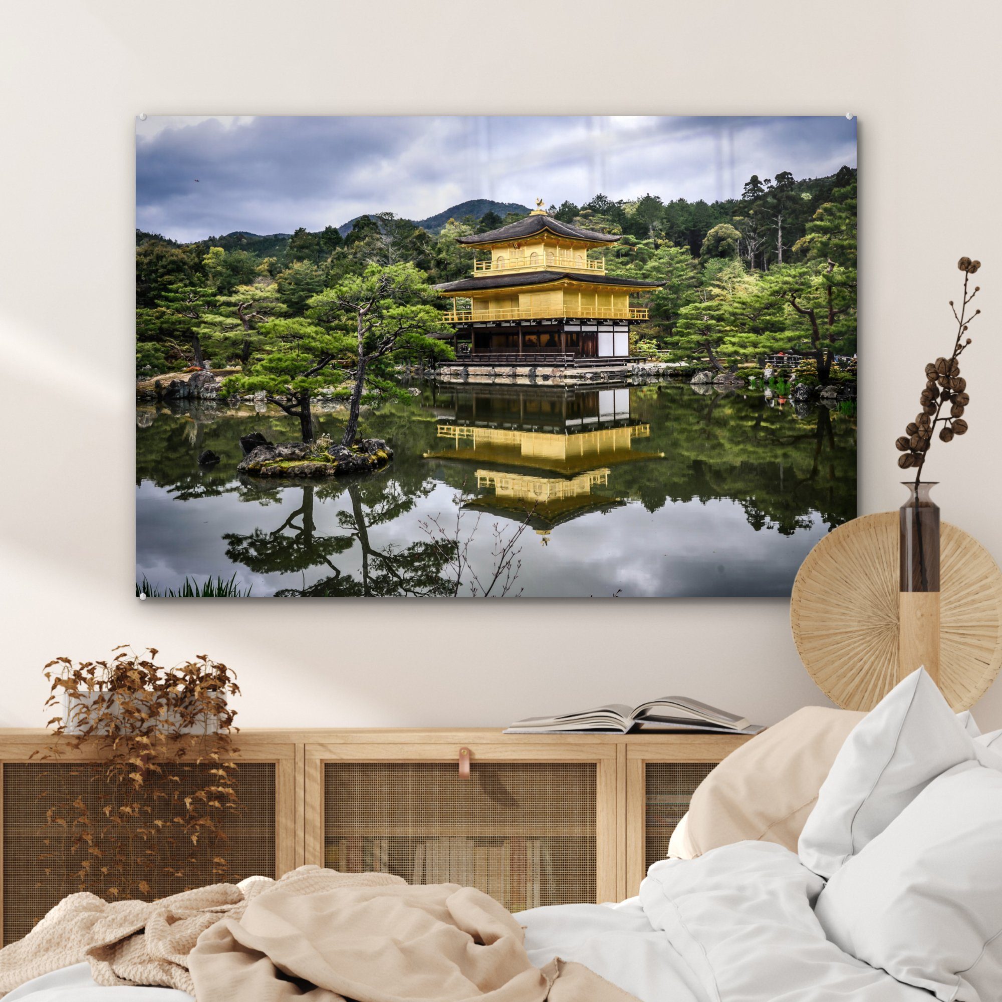 St), Pavillon - - Acrylglasbild Japan, Kyoto (1 Wohnzimmer MuchoWow & Acrylglasbilder Schlafzimmer
