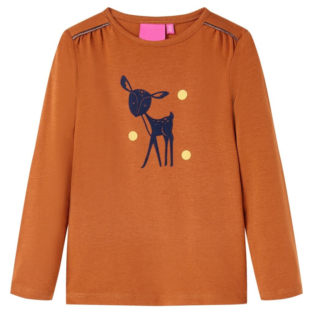 Langarmshirt Kinder-Langarmshirt Cognac 116
