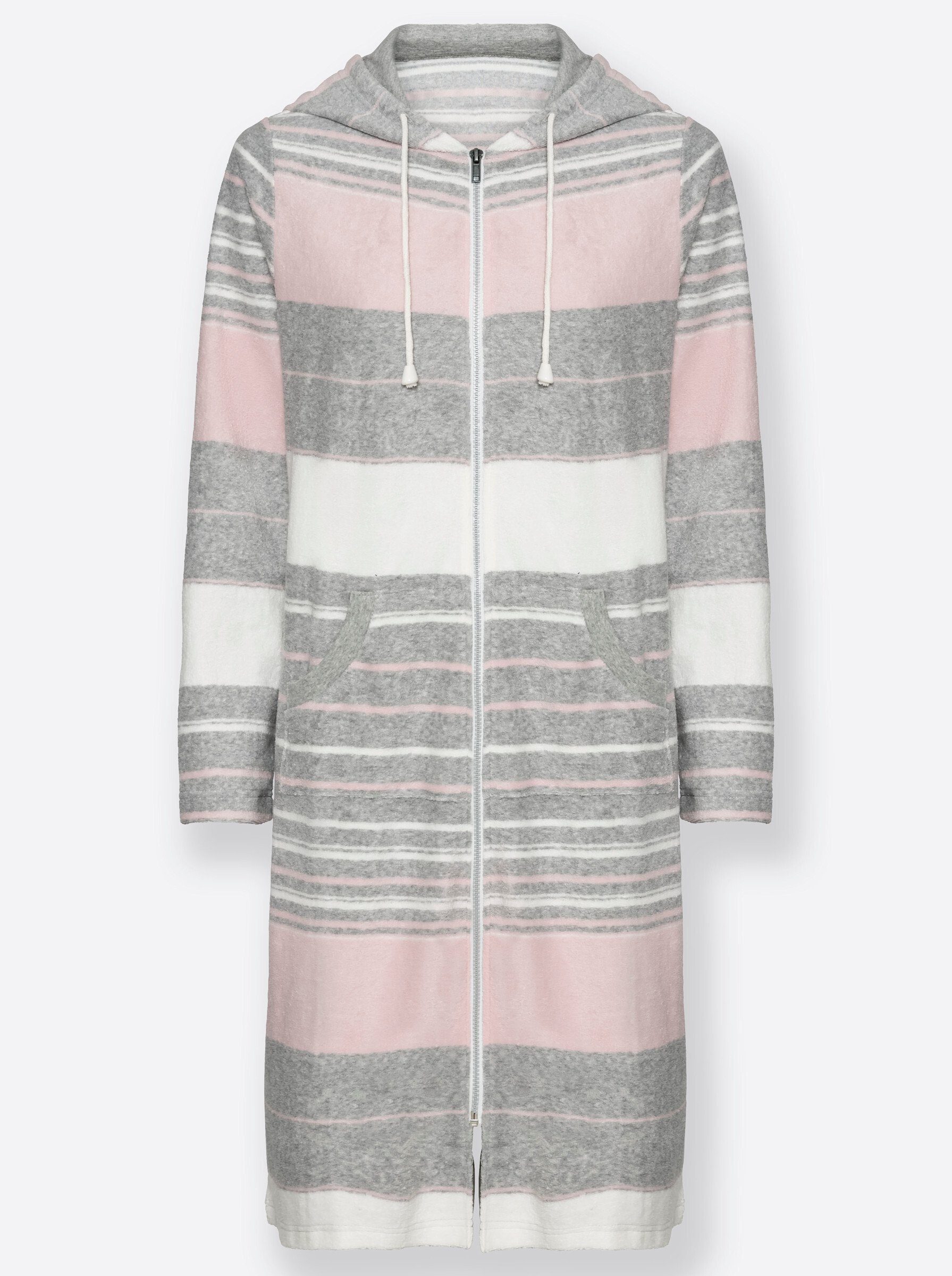 Witt Damenbademantel Bademantel ., Länge ca. 100 cm, Baumwolle, Reißverschluss