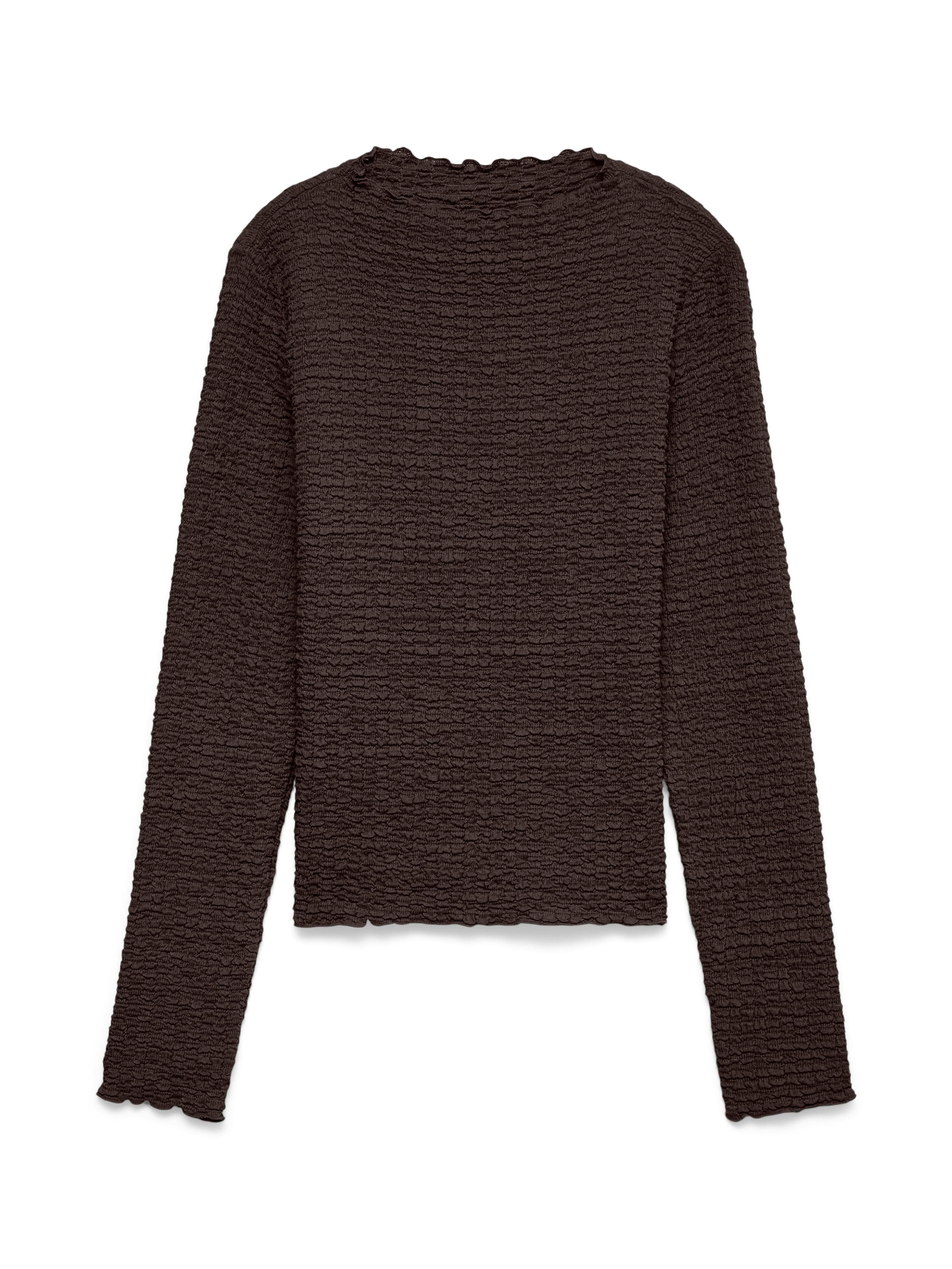 Vero Moda Langarmshirt VMZIA LS FUNNEL NECK TOP JRS NOOS Baumwollmischung, regular fit – Bild 5 von 5