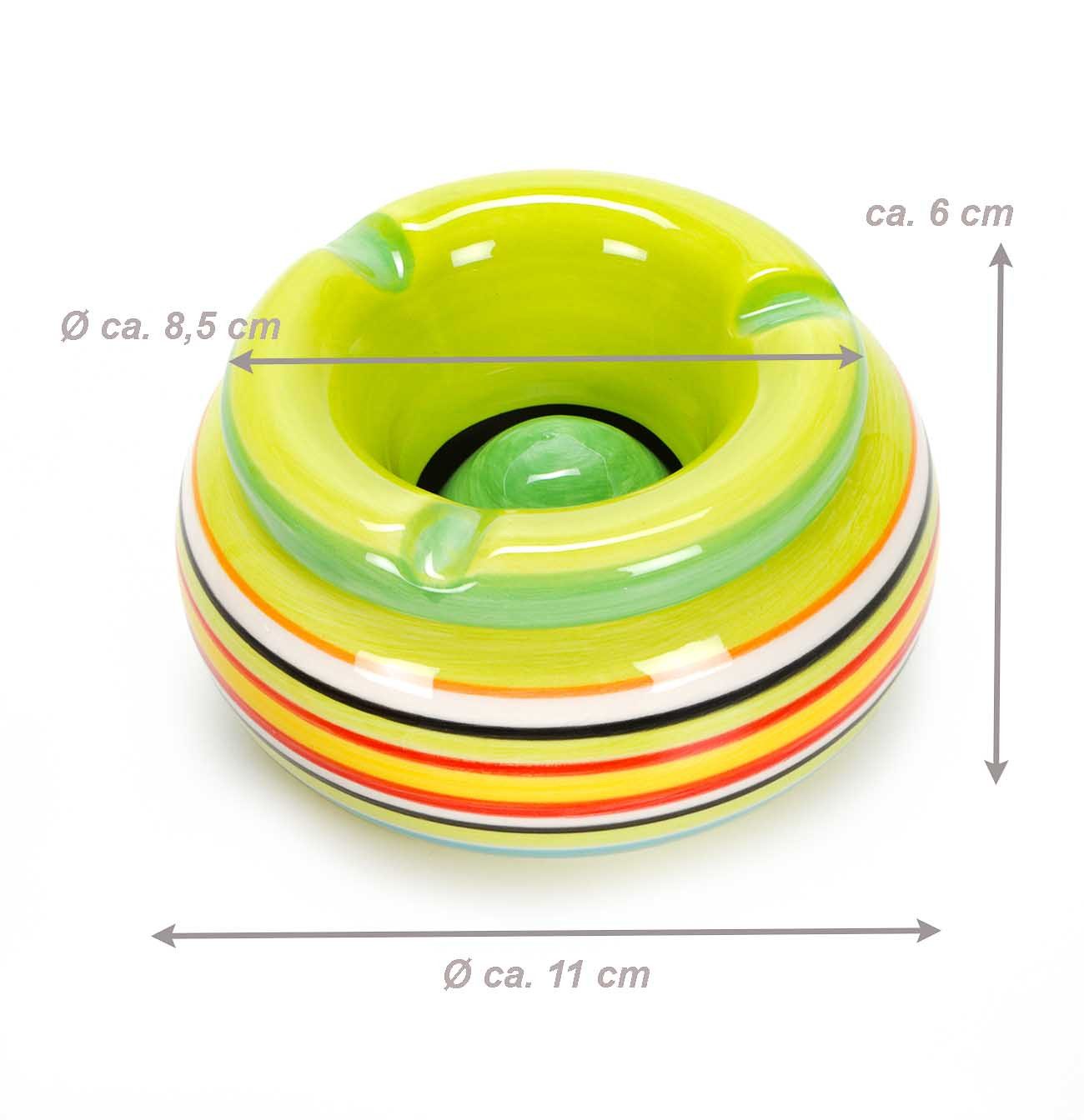 Bubble-Store Aschenbecher Aschenbecher, bunter Keramik Sturmaschenbecher, Ascher mit abnehmbarem Deckel