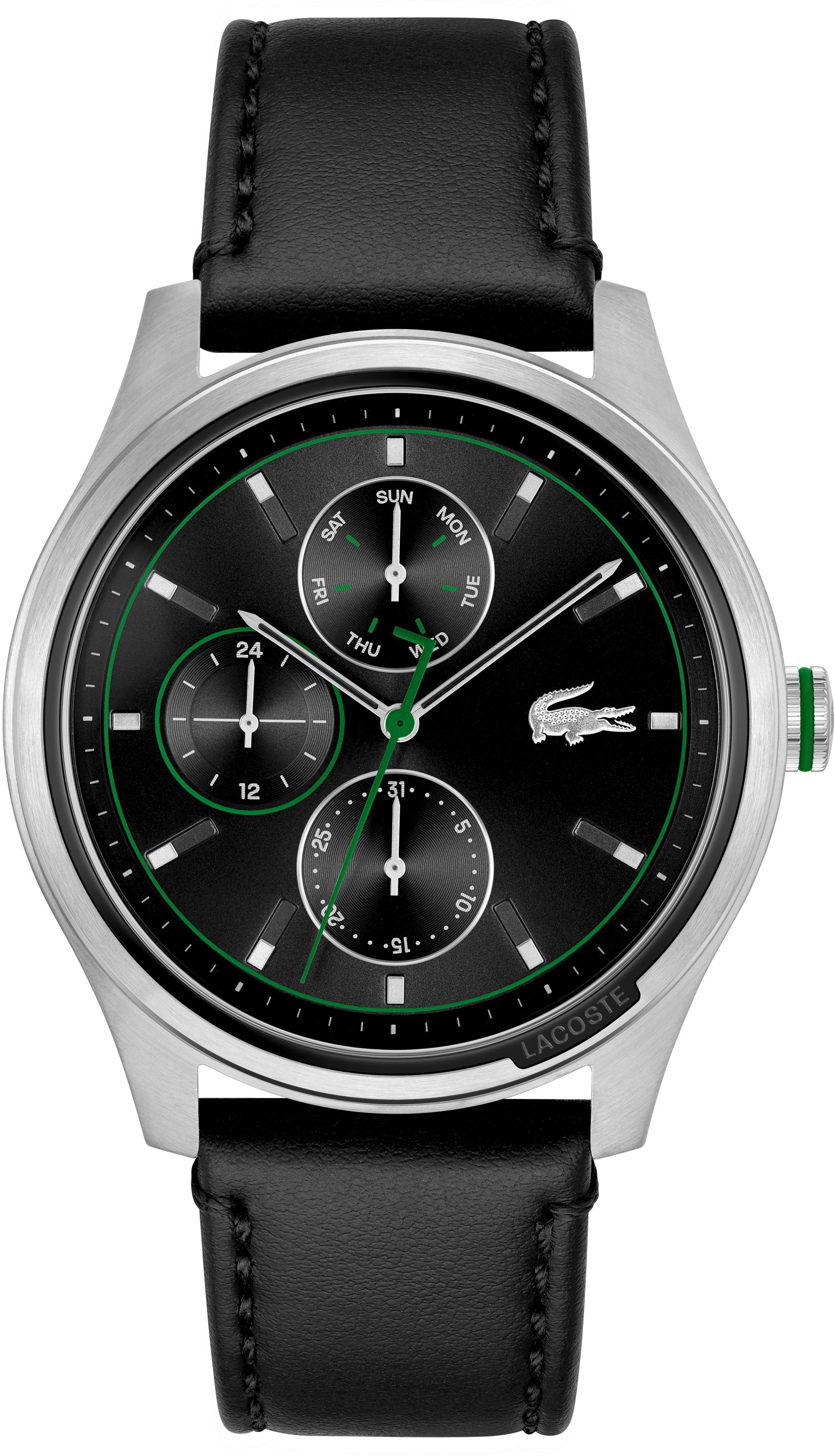 Lacoste Multifunktionsuhr MUSKETEER, 2011209, Quarzuhr, Armbanduhr, Herrenuhr, Datum, 12/24-Stunden-Anzeige