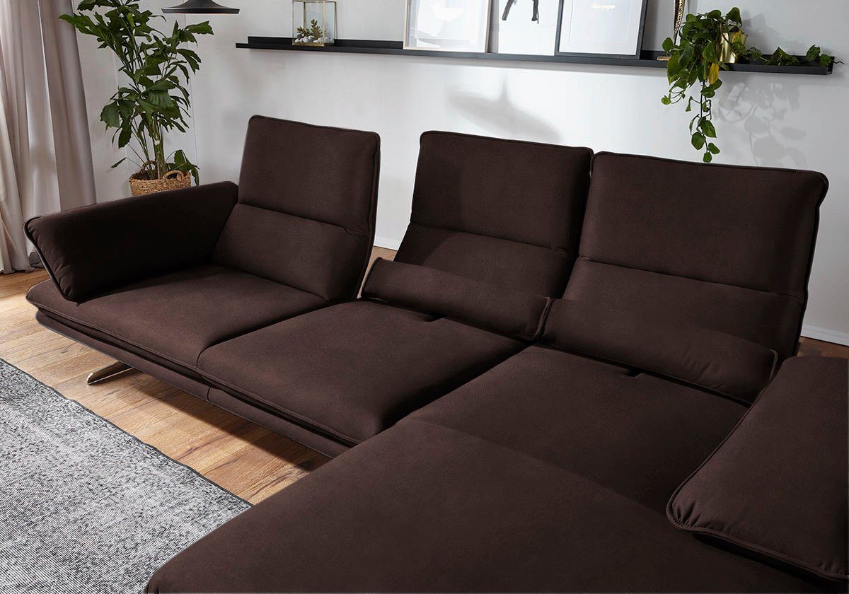 W.SCHILLIG Ecksofa broadway, Sitztiefenverstellung, Kopfteil- Breite 291cm & Seitenteilverstellung