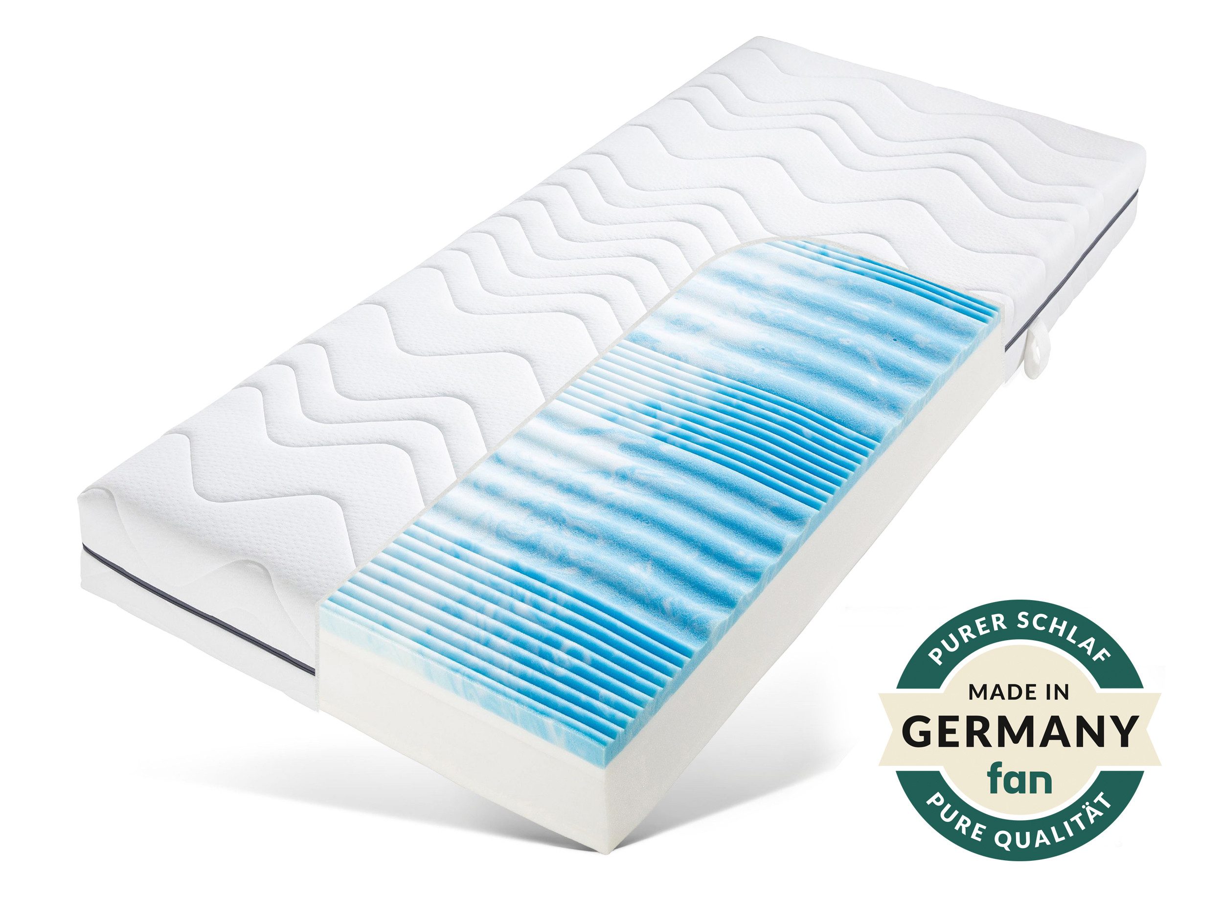 Taschenfederkernmatratze Tulani, Matratze in 90x200 cm, 140x200 cm und weiteren Größen, fan, 24 cm hoch, 530 Federn bei Gr. 100x200 cm - atmungsaktive Matratze