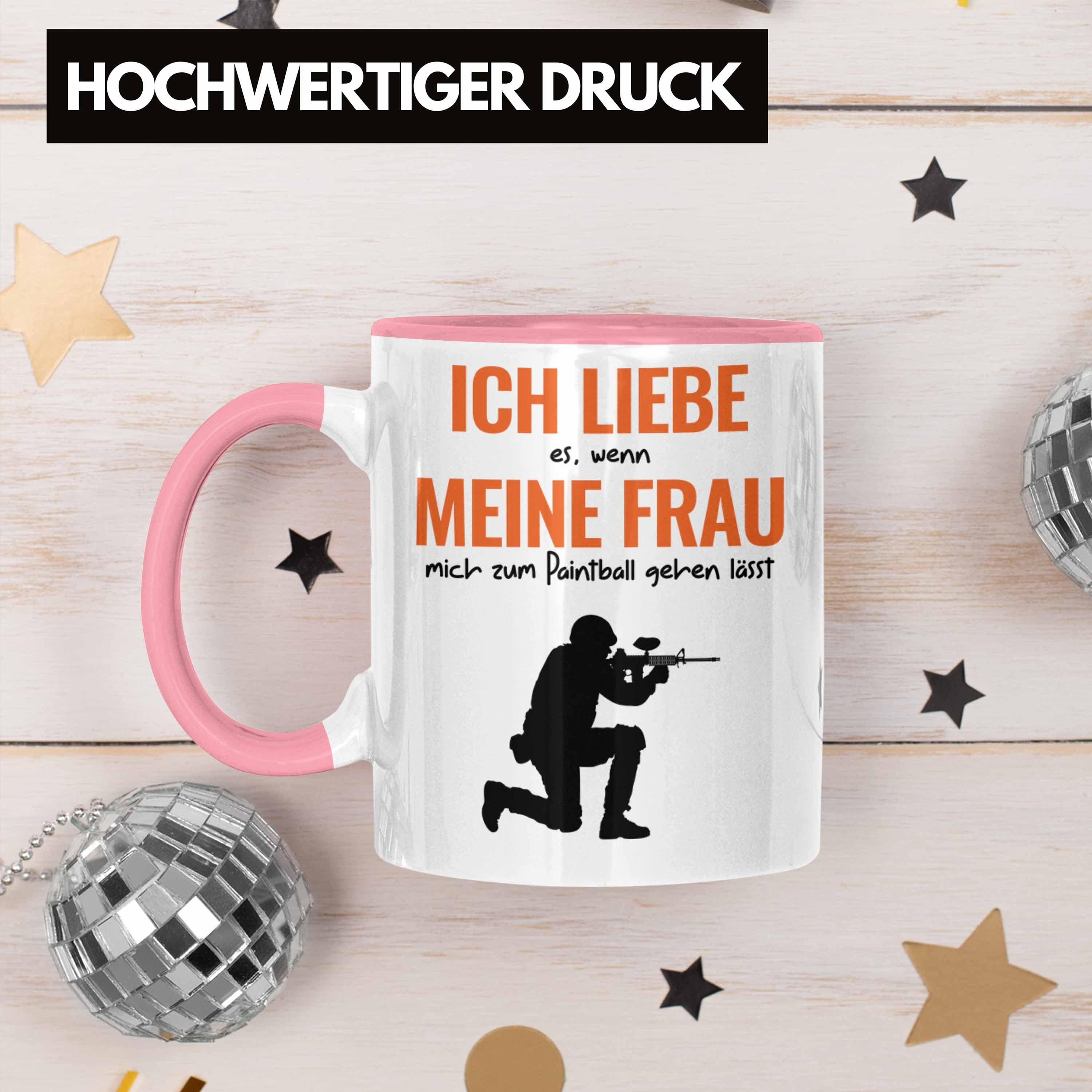 Trendation Tasse Geschenk Männer Rosa Tasse Trendation Lustig Paintballspieler Paintball - Geschenkidee