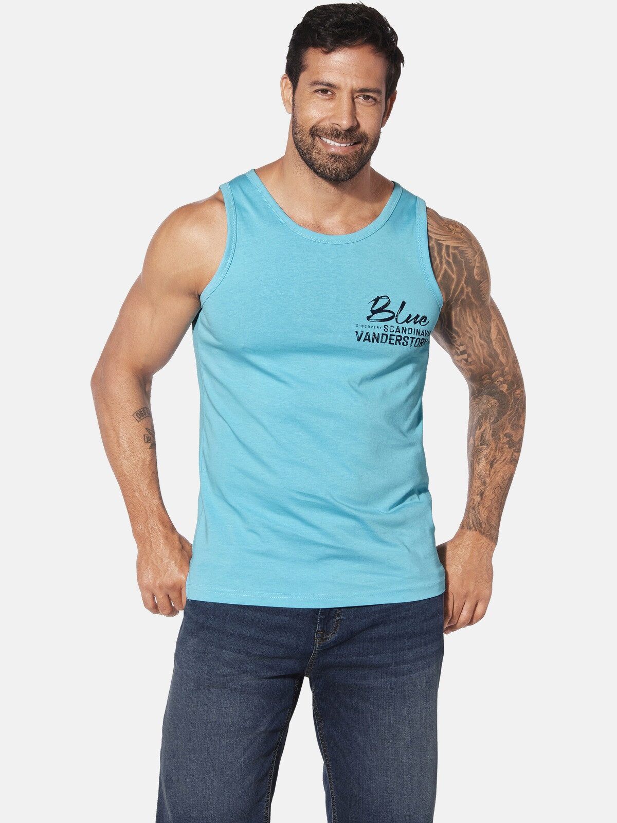 Jan Vanderstorm Muskelshirt FELTON mit Aufdruck