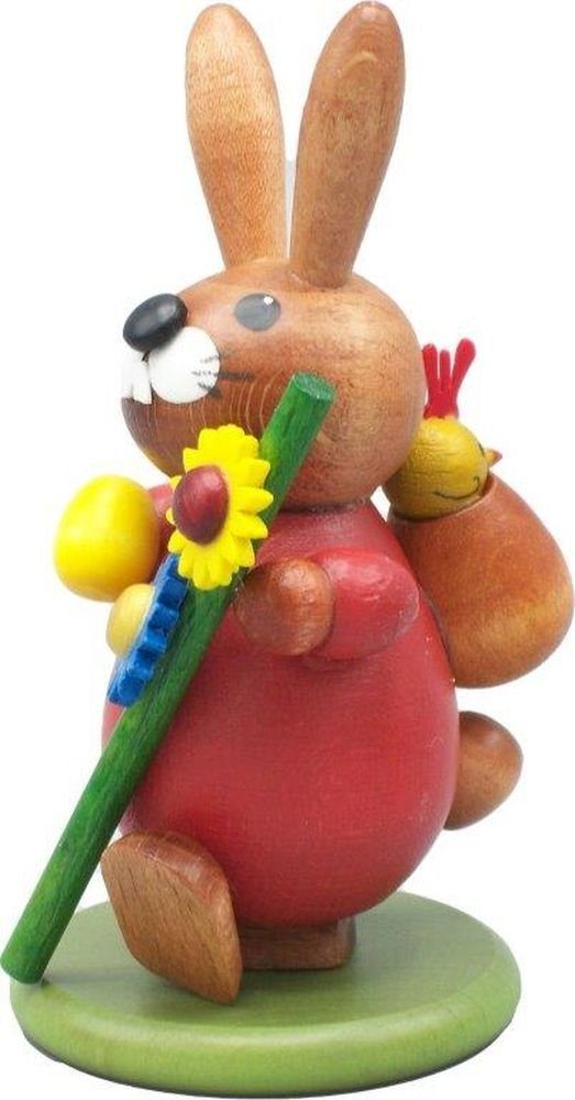 Holz- und Drechslerwaren Legler Osterhase Osterdekoration Osterhase mit Stock bunt Höhe 9cm NEU