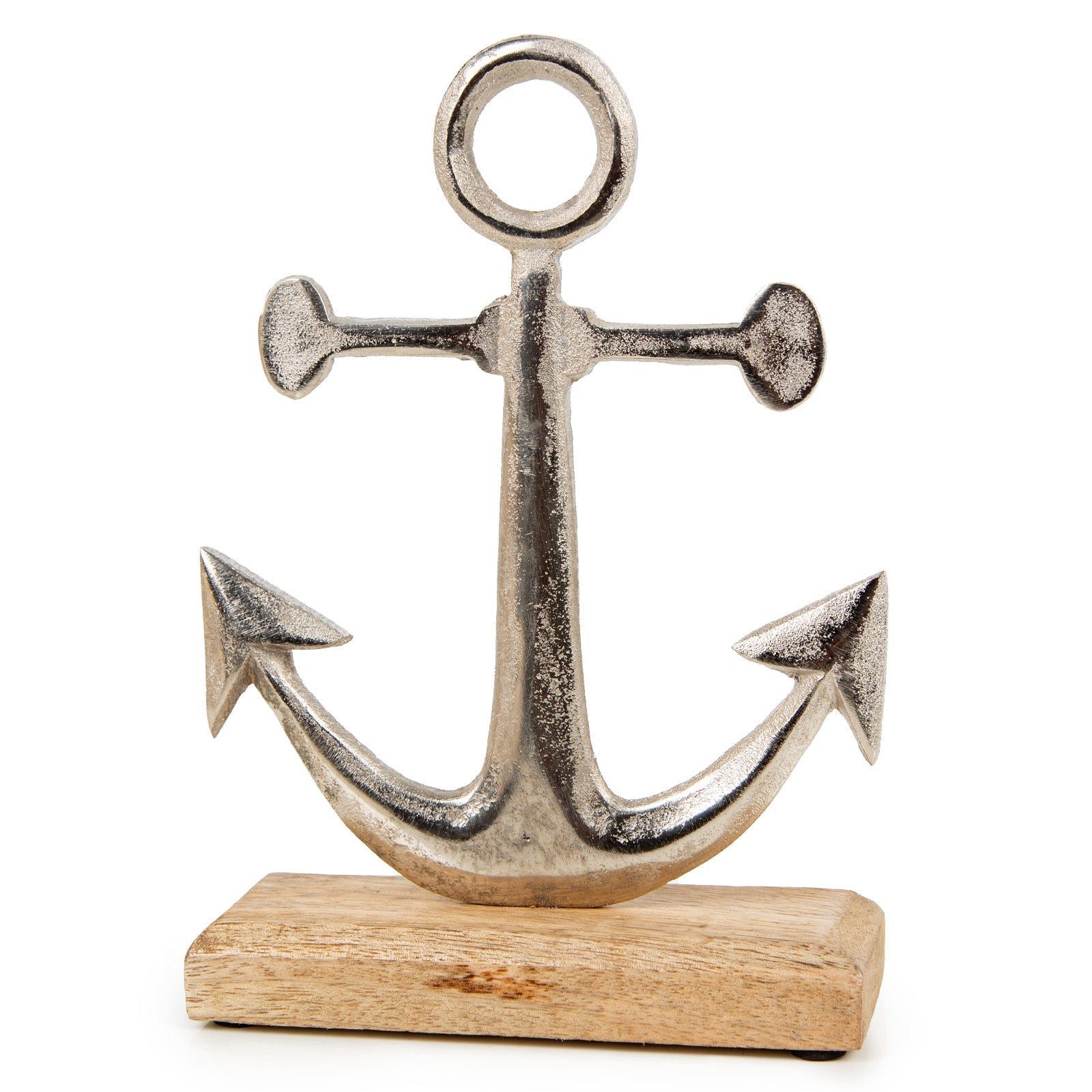 Logbuch-Verlag Dekofigur Anker Figur zum Hinstellen aus Metall & Holz - als maritime Deko