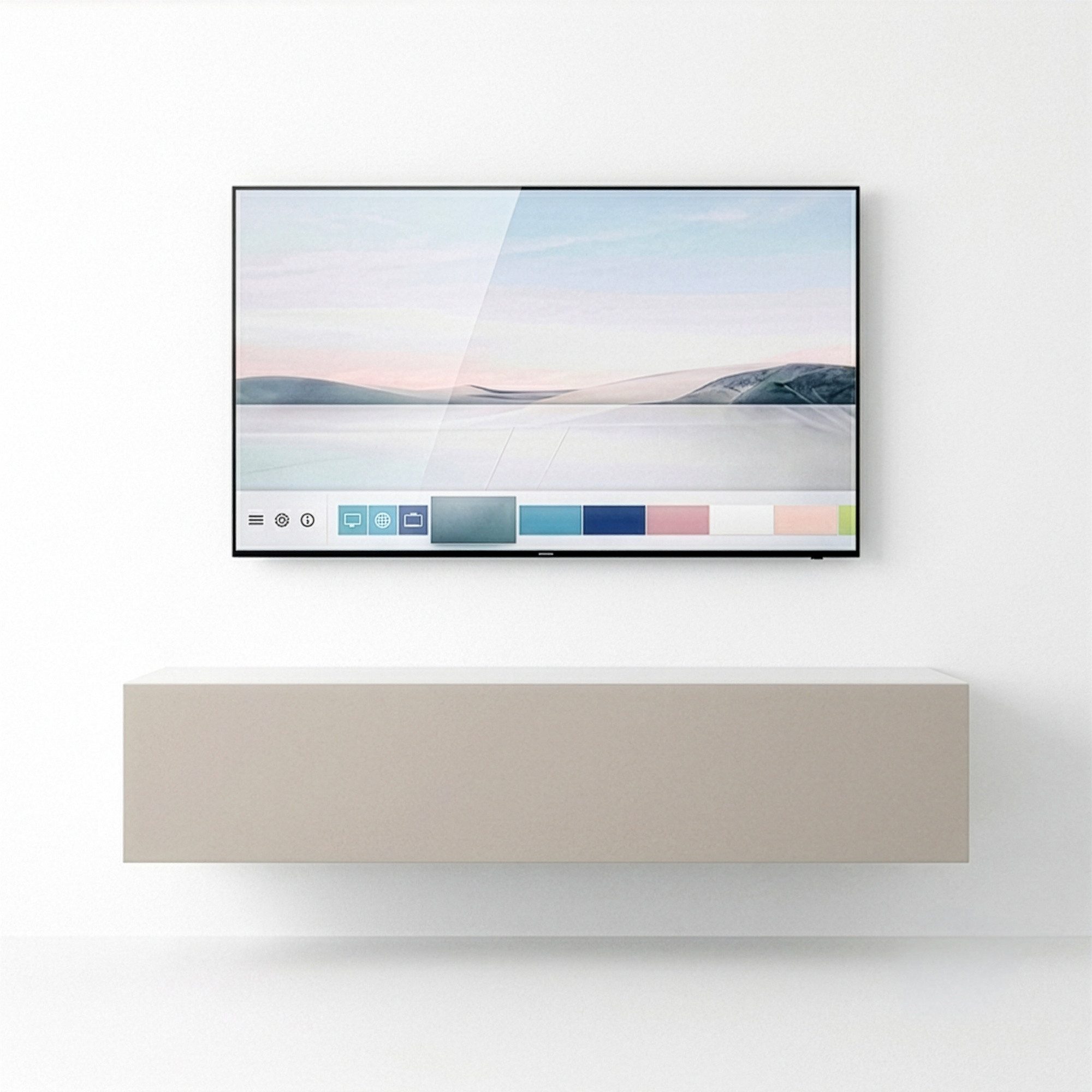InnoFurn TV-Board Vela hängender Lowboard (1x hängender Tv-Schrank), Sanftes Öffnen, Made in Germany, Modernes Design, hängender Tv-Board