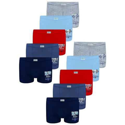 LOREZA Boxershorts 10er Pack Jungen Boxershorts - Surf - Bunt (Spar-Packung, 10-St)