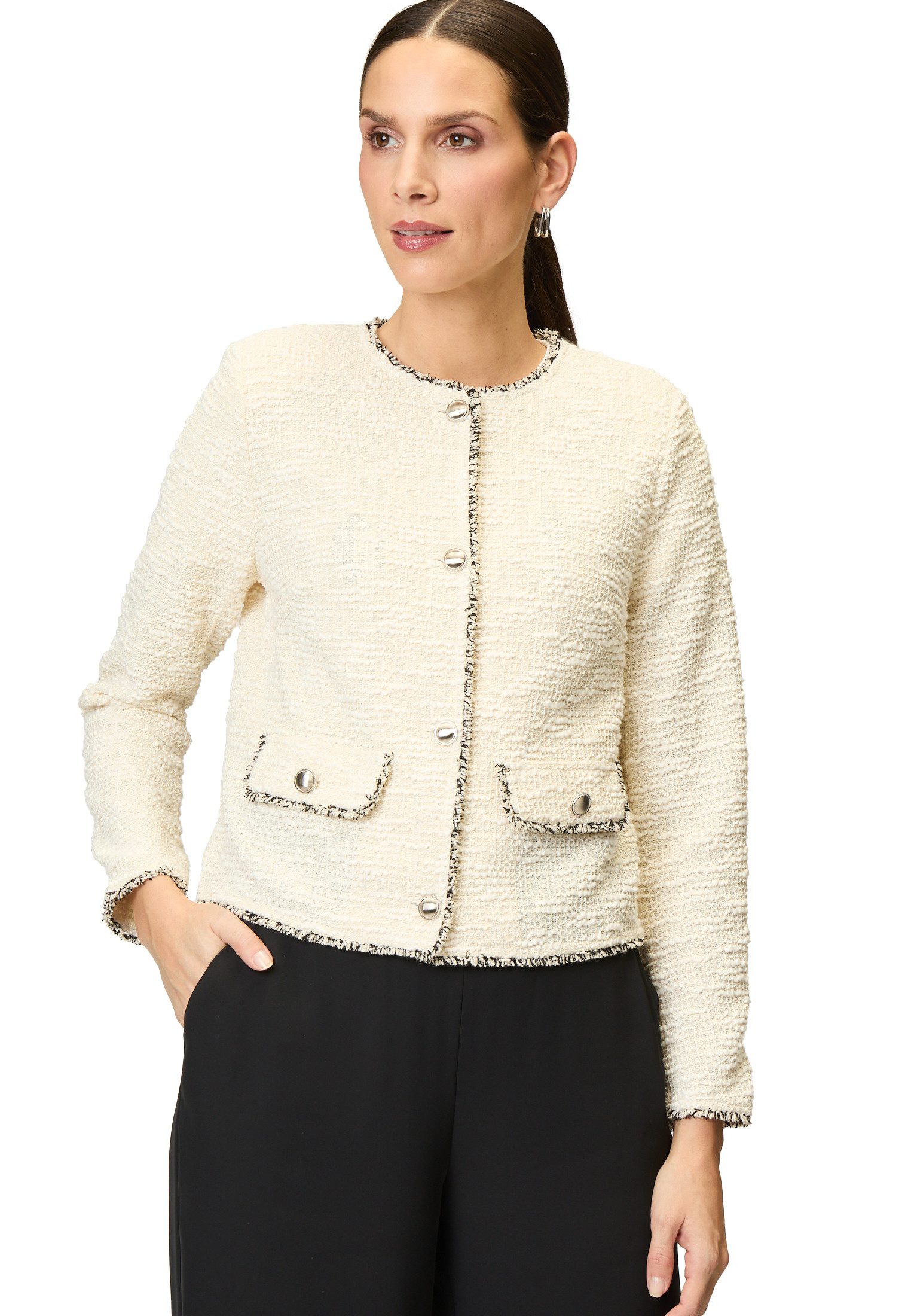 Jackenblazer zero Blazer Bouclè mit Knöpfen