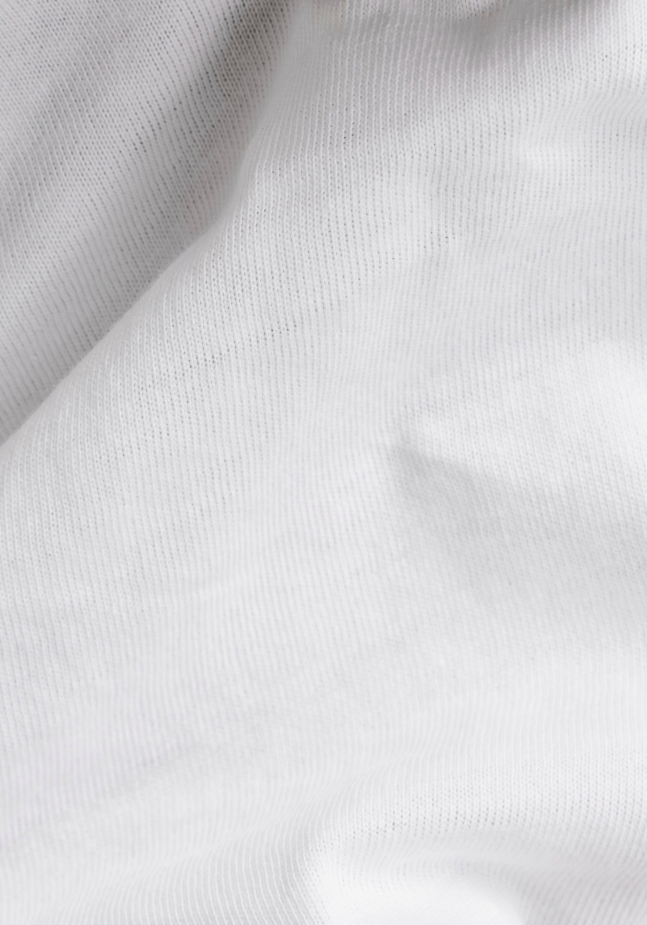 kleinem Brust G-Star Logoprint Slim der RAW mit G-Star auf Top Eyben white V-Shirt RAW