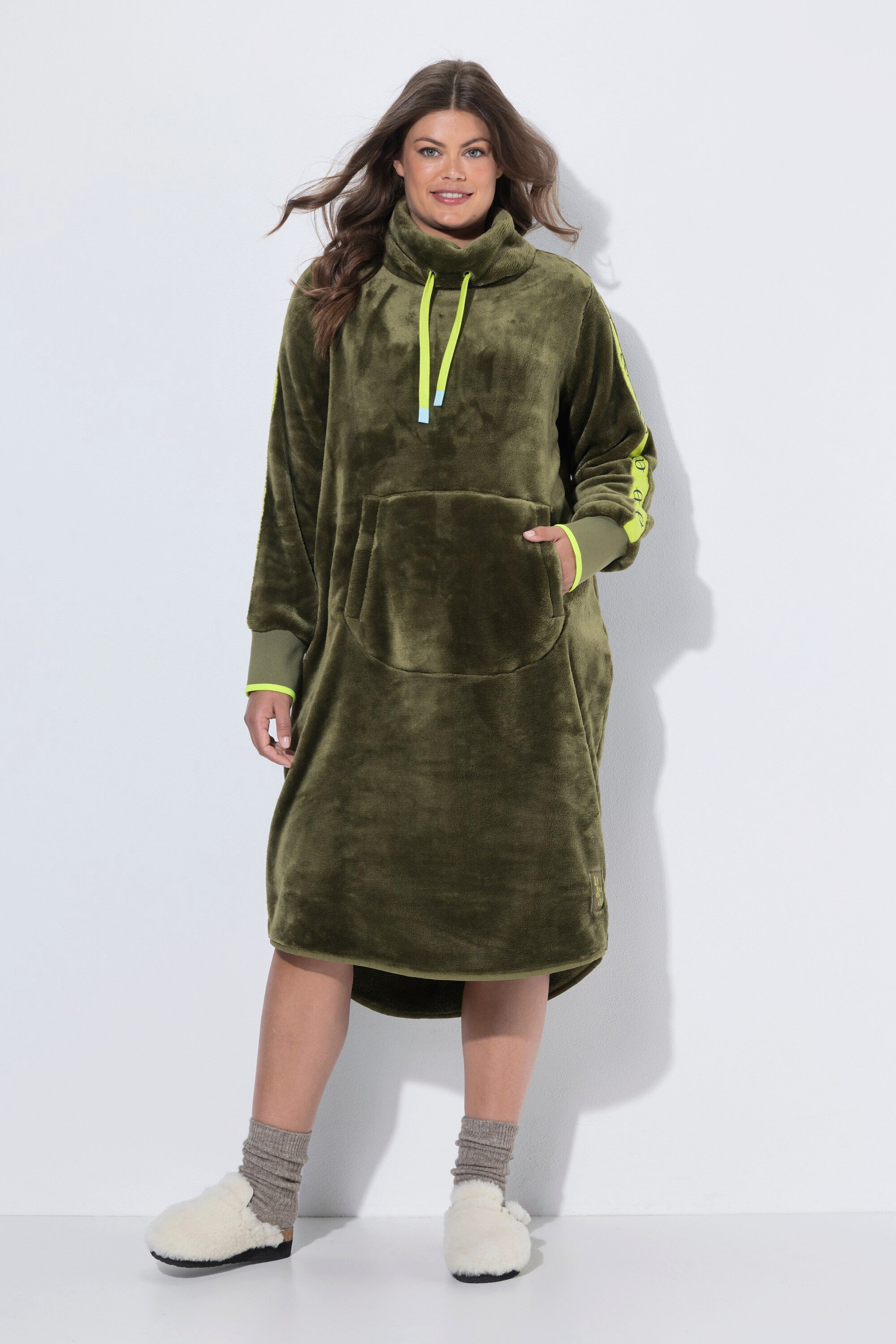 Laurasøn Trachtenkleid Teddy-Kleid Stehkragen Langarm