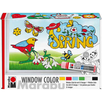 Fenstersticker »Window Color Set fun & fancy "Spring Time", 6 x 25«, Marabu