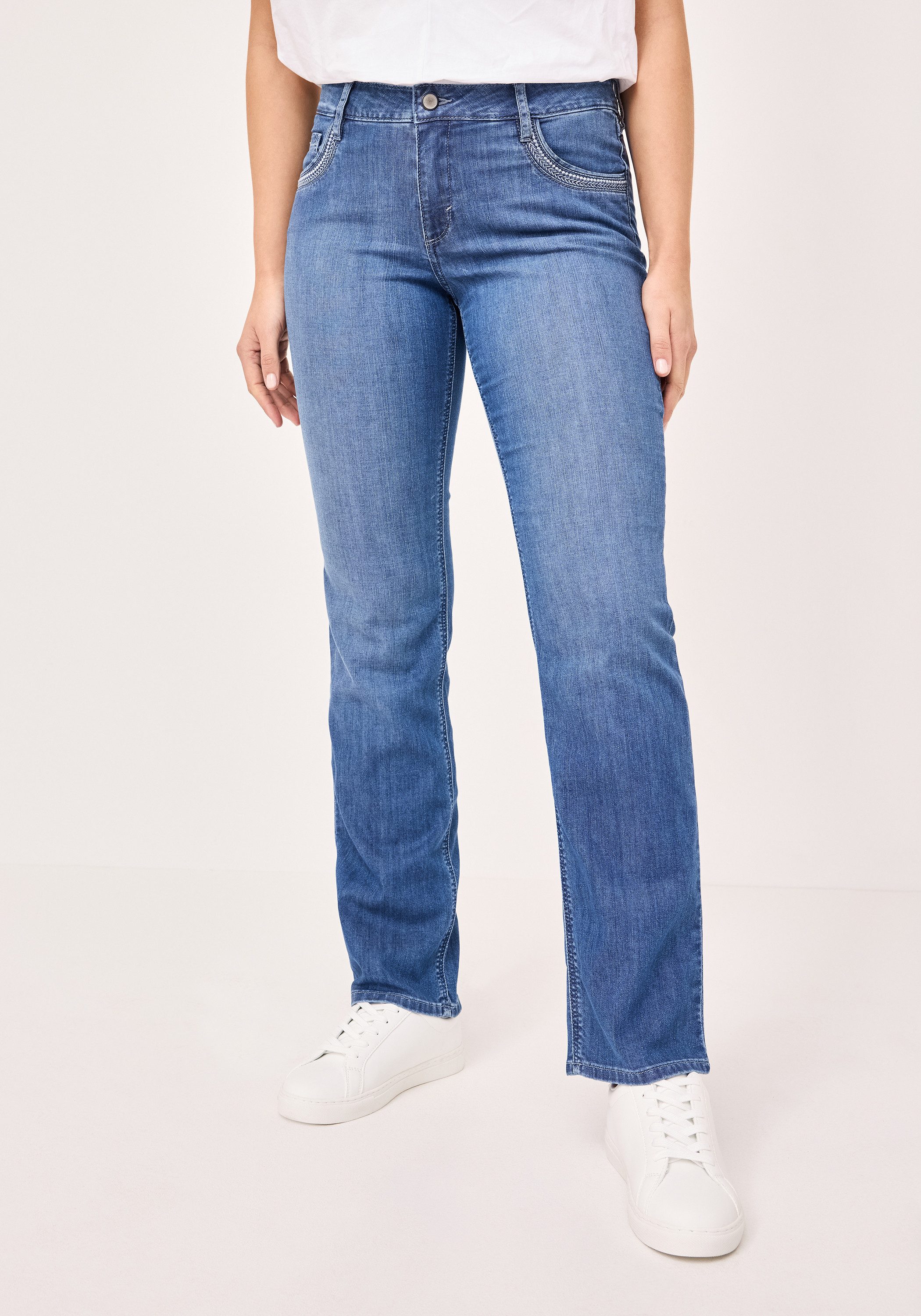 Paddock's Straight-Jeans LARA Straight Fit Jeans für Damen mit Stretchanteil