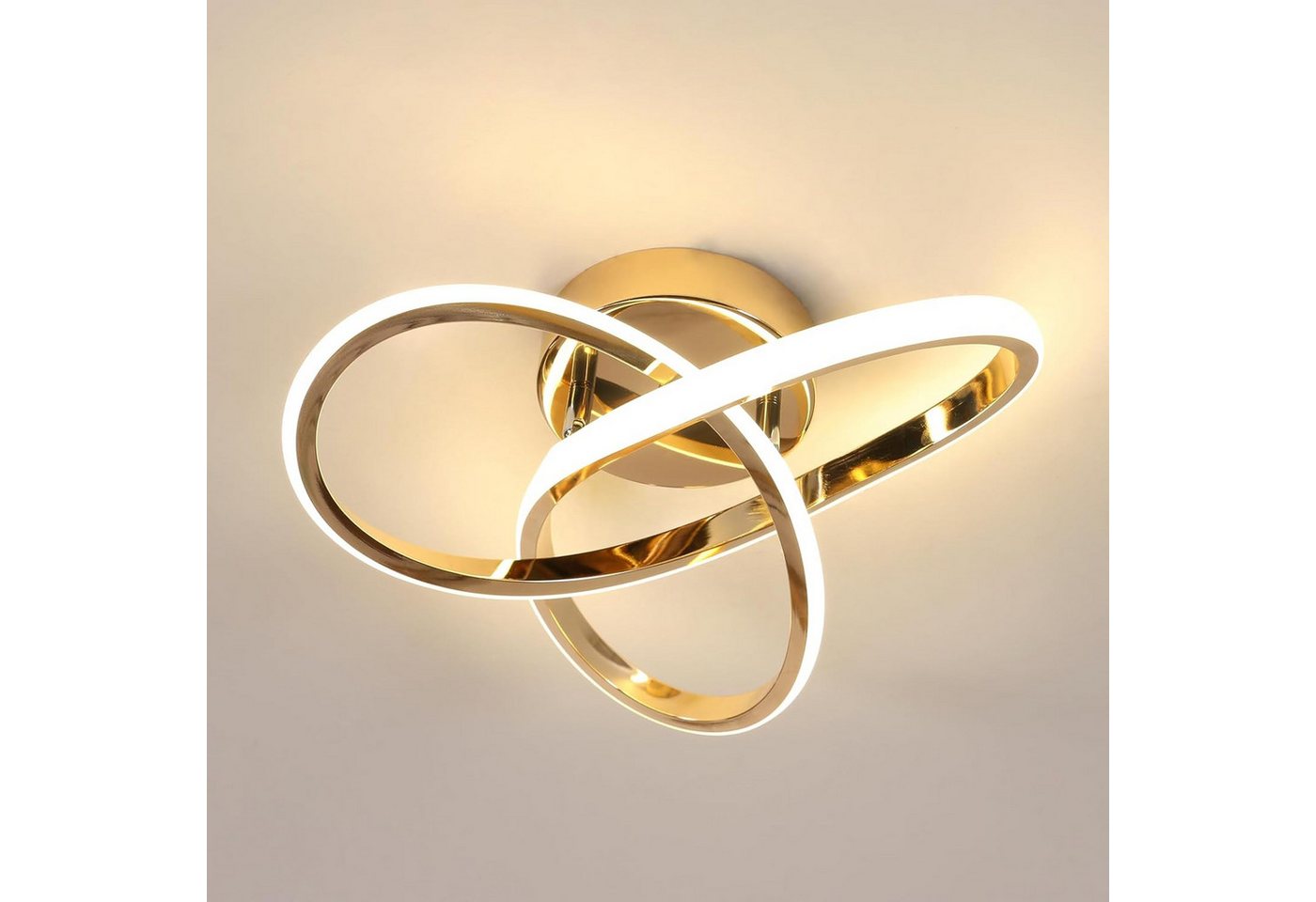 Riserva LED Deckenleuchte LED Deckenleuchte Kleeblatt Design 30W Gold 4500K Modern