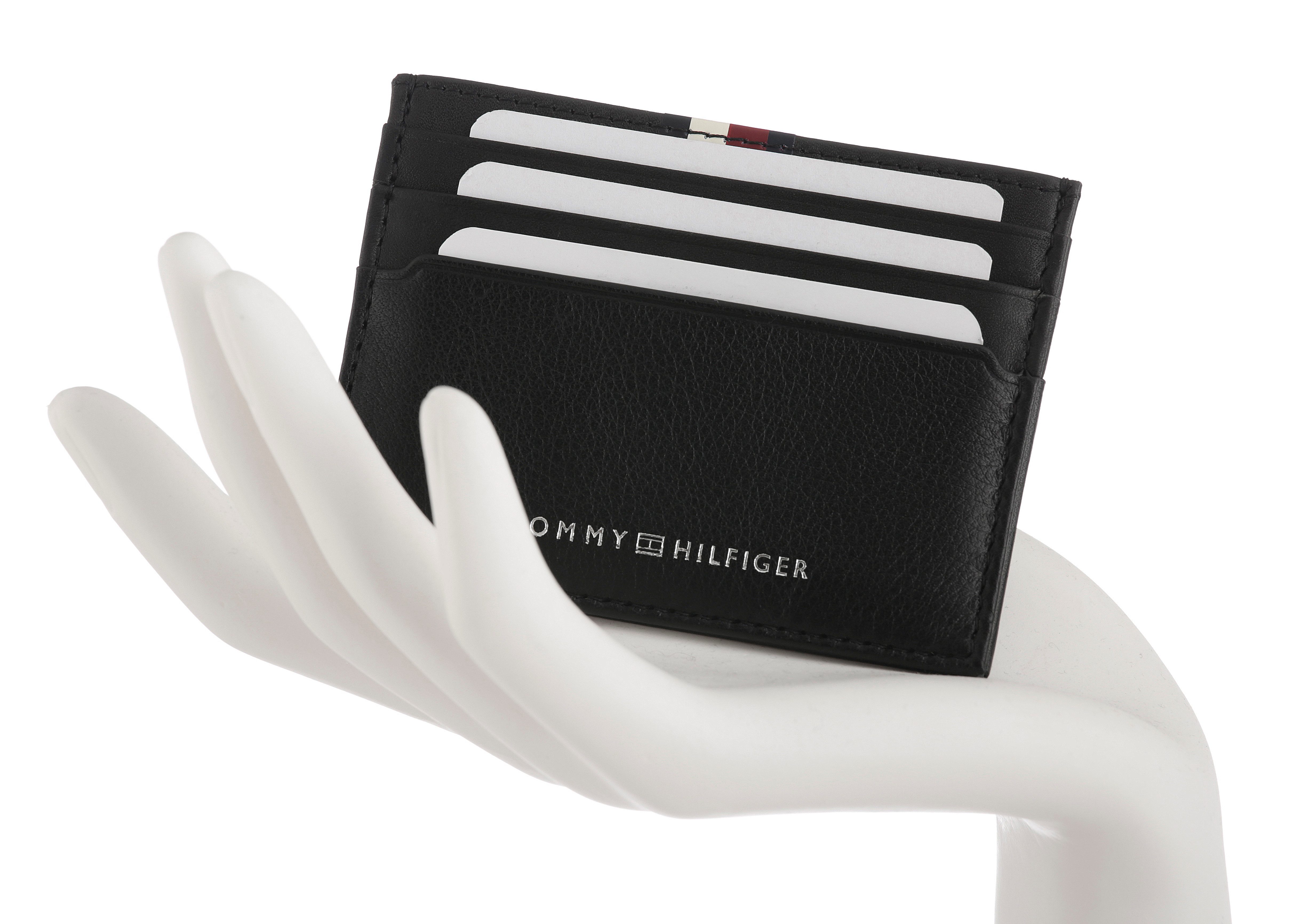 Tommy Hilfiger Kartenetui TH PREM LEA CC HOLDER, Unisex Geldbeutel, Portemonnaie mit Logo-Schriftzug