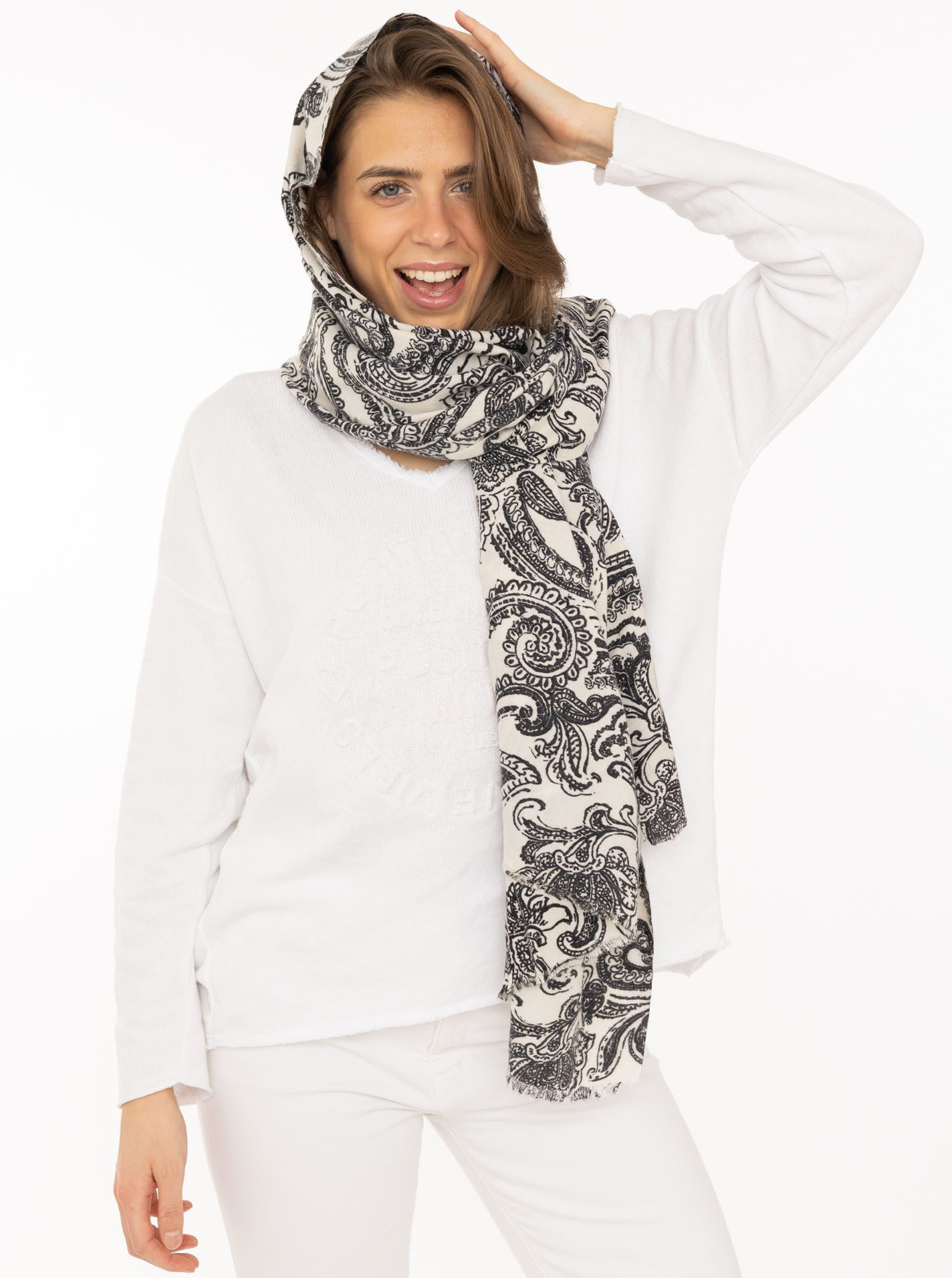 Zwillingsherz Schal "Classic Paisley", anschmiegsam, zeitloses Paisleymuster