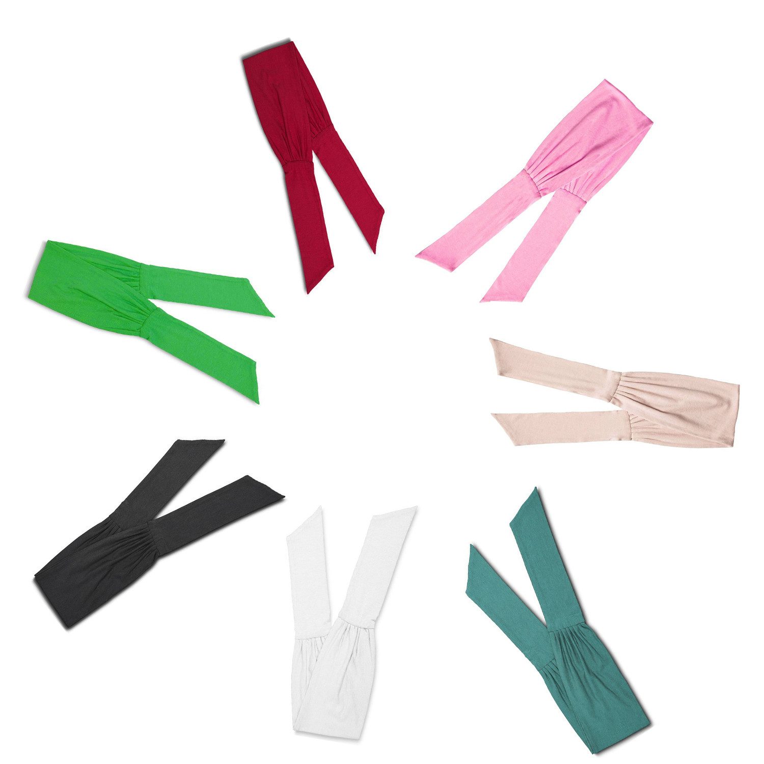 Stirnband 7er Set Damen Sport Haarband, elastisches rutschfestes Yoga Stirnband
