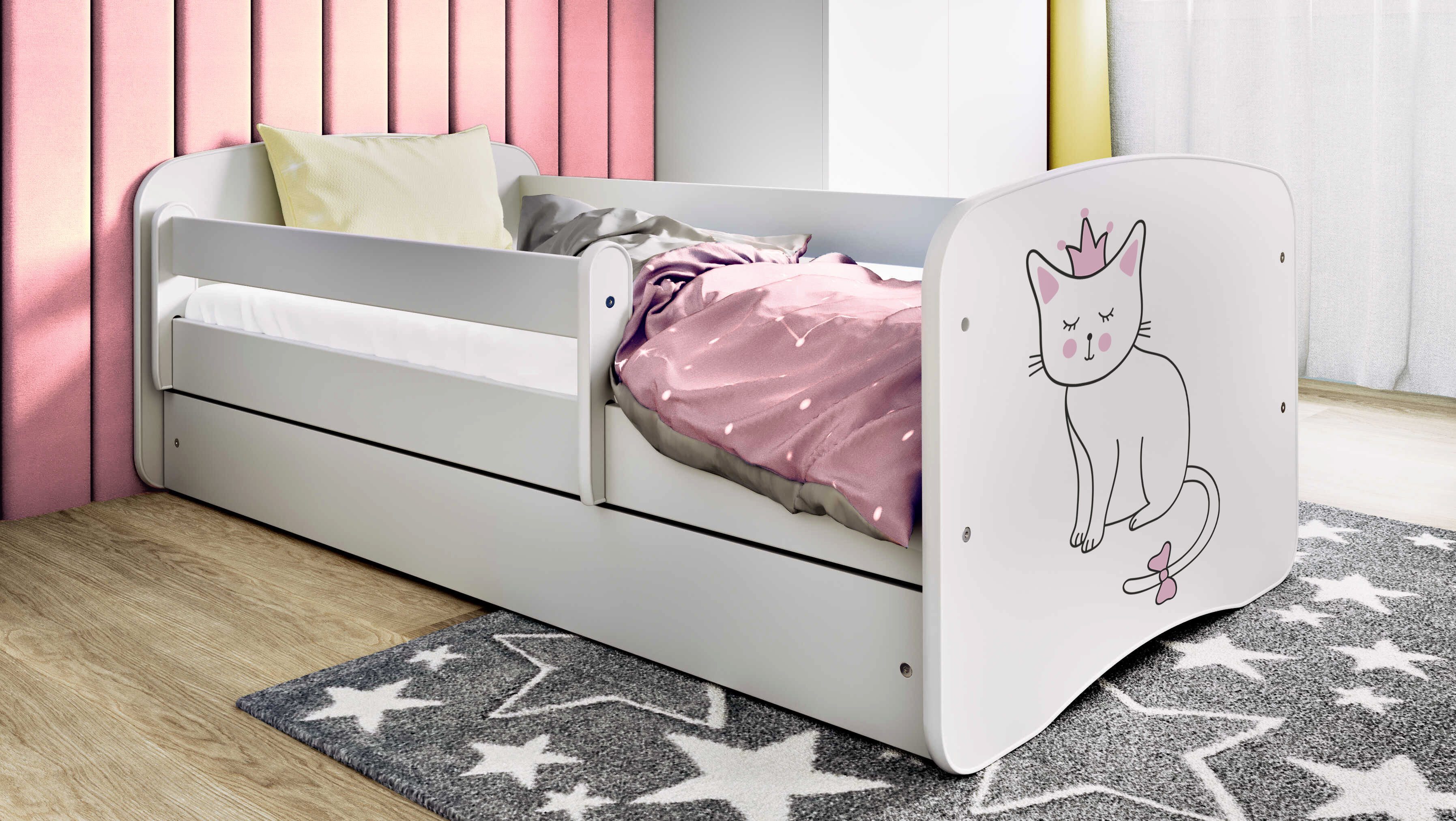 Kinderbett Jugenbett Weiß 140x70 160x80 180x80