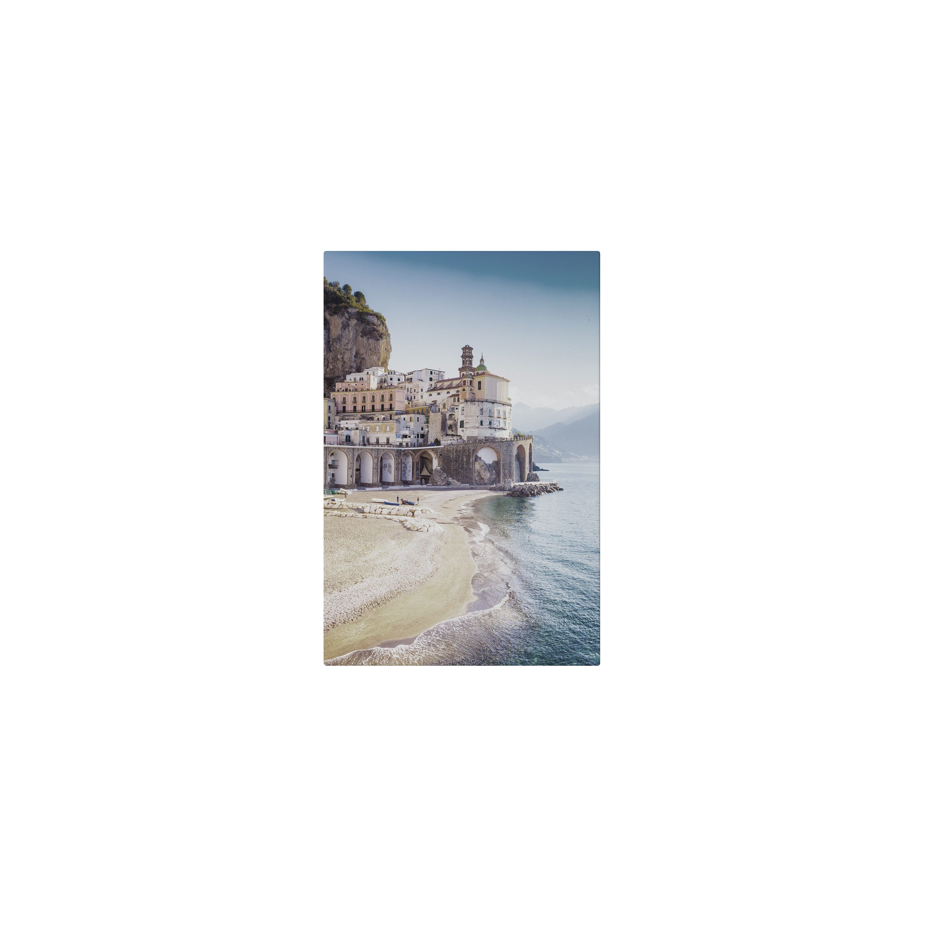 SPACEREBELS Leinwandbild SEASIDE ARCHITECTURAL FANTASY, Landschaft (1 St), 3 cm Keilrahmen, Baumwollleinwand