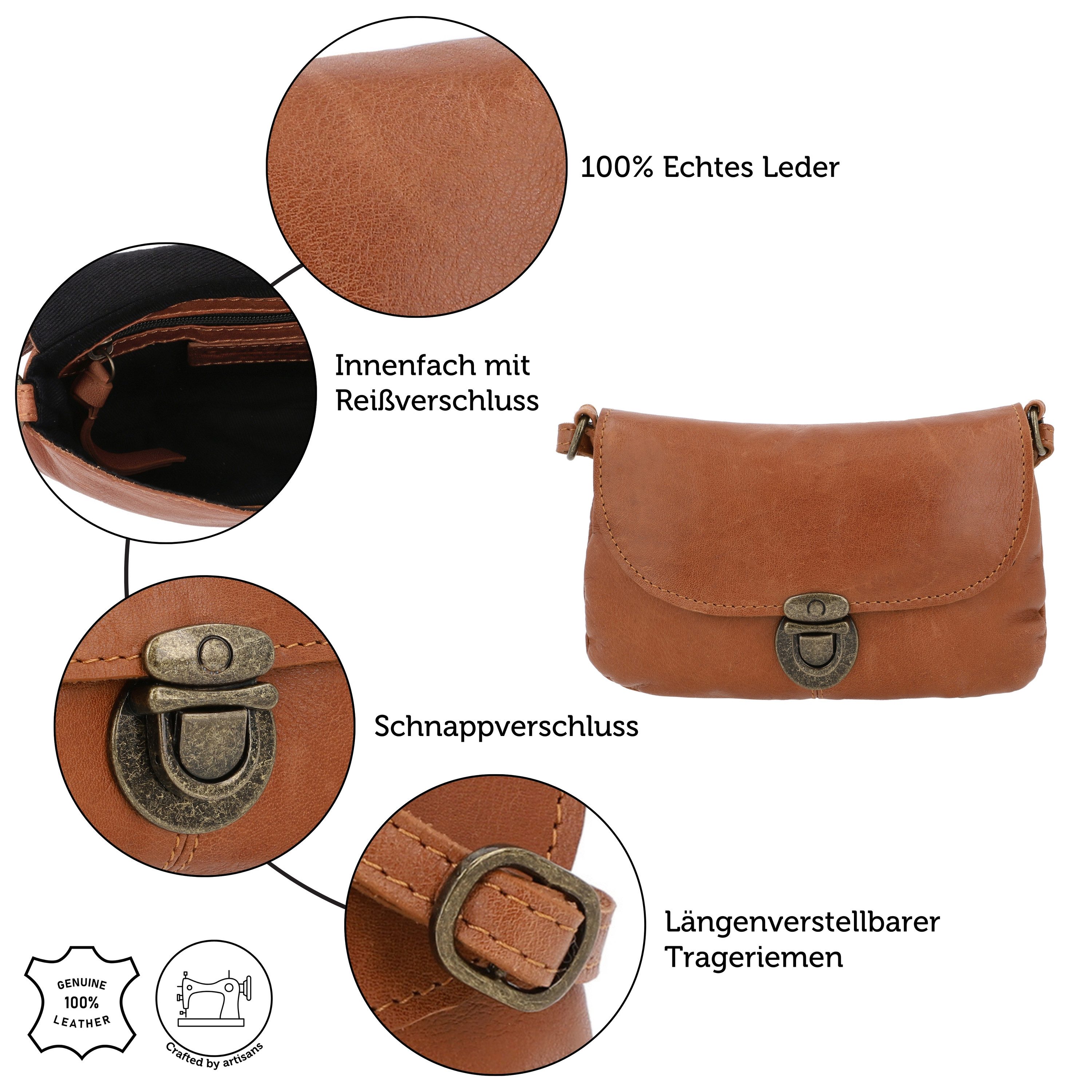 Gusti Leder Handtasche Gusti Leder Handtasche Rona (1-tlg)