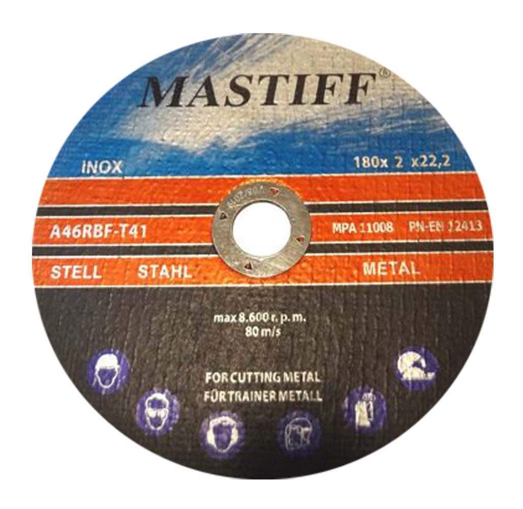 Mastiff Trennscheiben 10x Metalltrennscheiben Flexscheiben Stahl Edelstahl 180x2,0, (10-tlg)