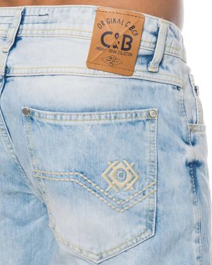 Cipo & Baxx Regular-fit-Jeans Herren Jeans Hose mit dezenten Nähten im schlichten Look Jeans mit dezenten Nähten