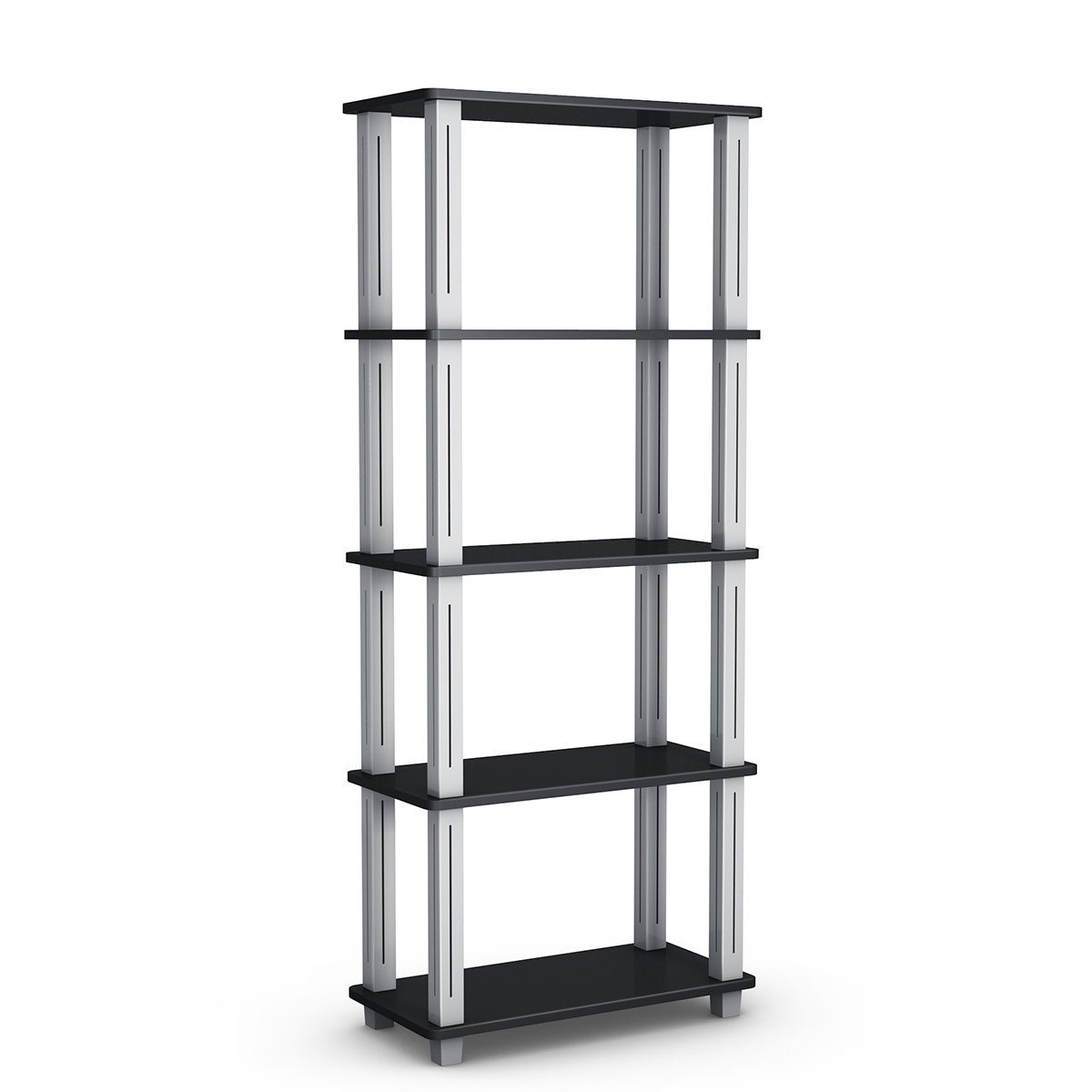 Ebenen 144,5cm 29,5 Schwarz Standregal Lagerregal, COSTWAY 5 60 x x