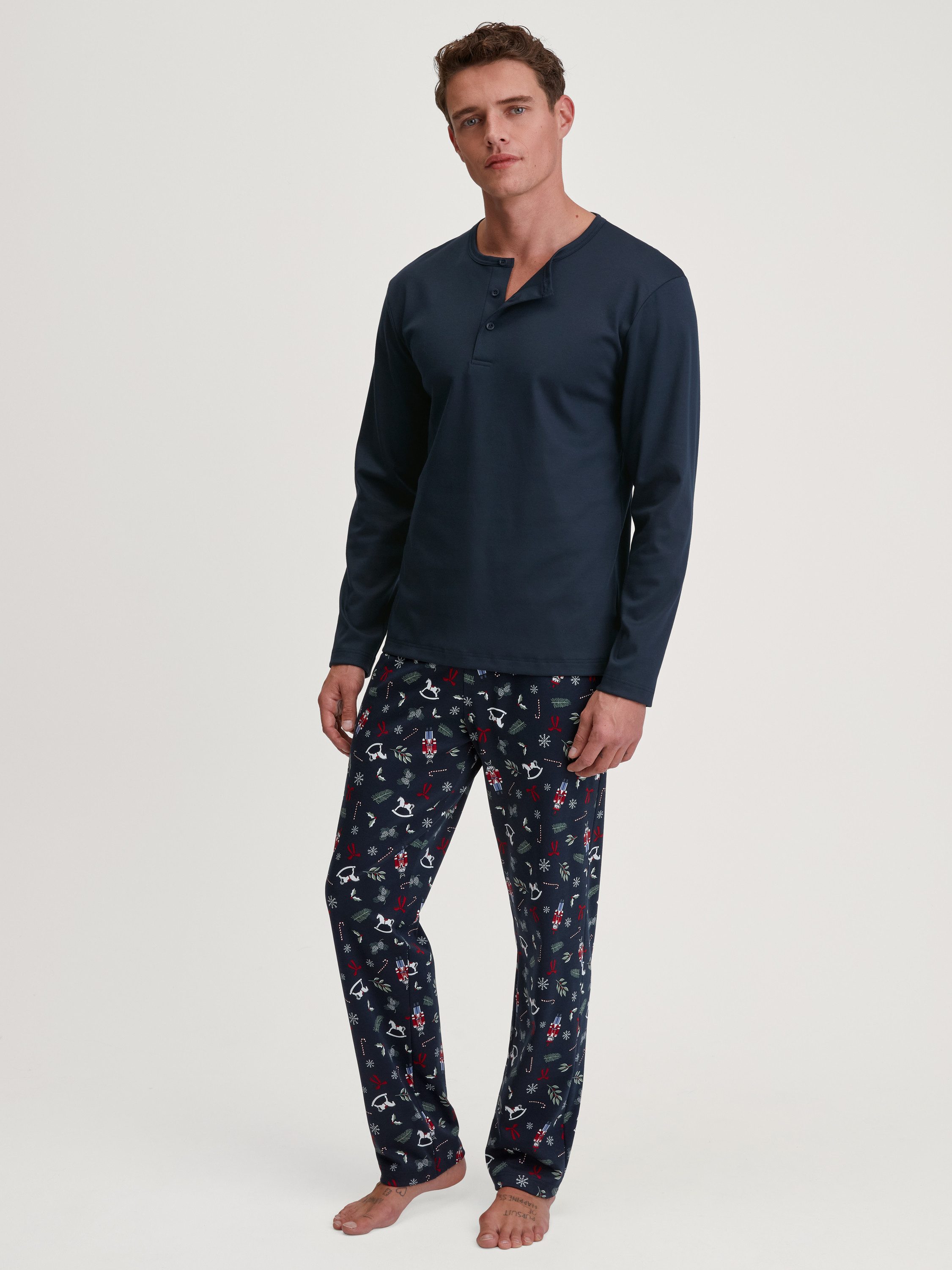 CALIDA Pyjama Family & Friends Herren (2 tlg) warme Baumwollqualität