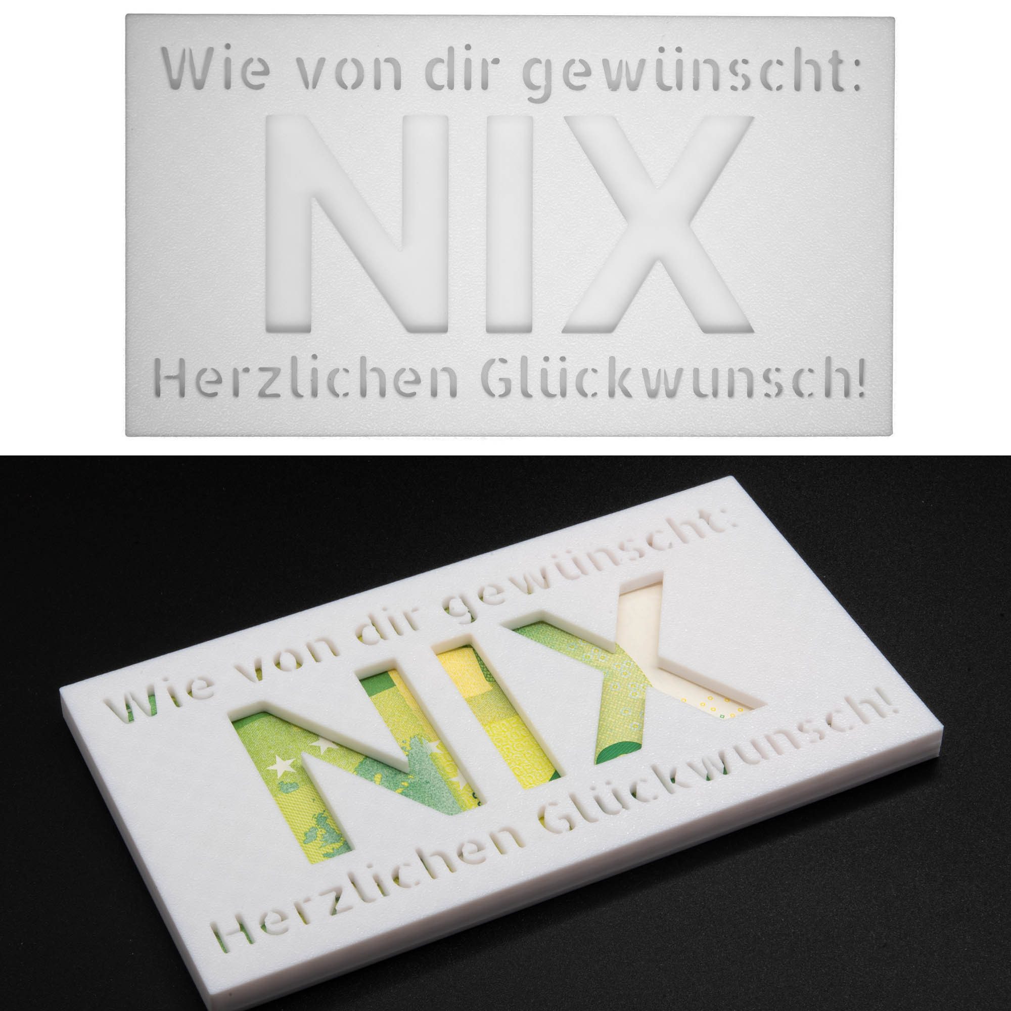TSB Werk Geschenkbox Geldgeschenk NIX Nichts Geschenkidee Geschenk, Geburtstag, Geldscheingeschenk