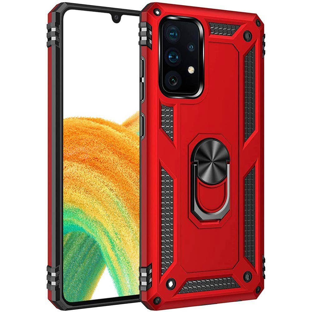 FITSU Handyhülle Handyhülle für Samsung Galaxy A33 Hülle Outdoor Case 6,4 Zoll, Robuste Handyhülle stabile Schutzhülle Cover Case mit Kamera Slider