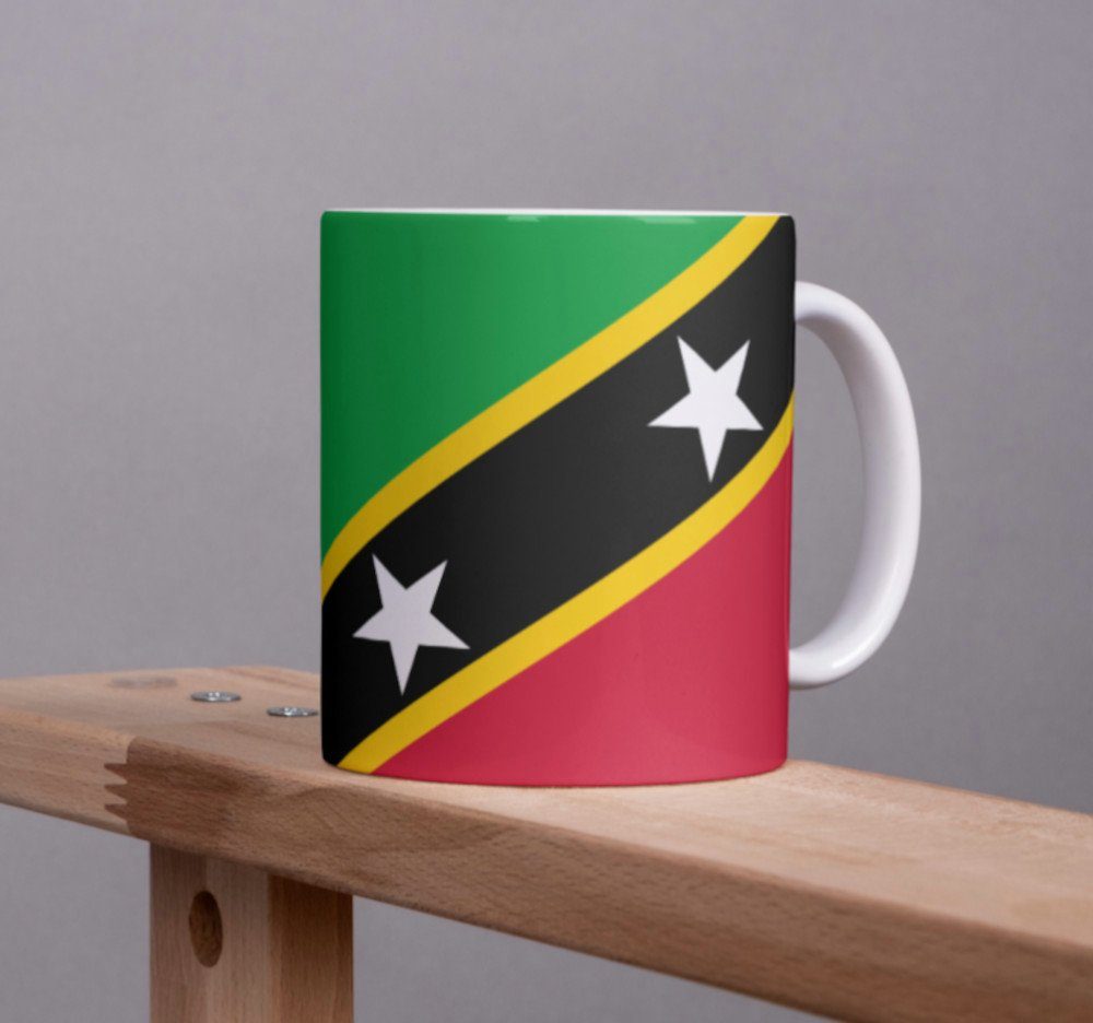 Becher und Flagge National Tinisu Kaffeetasse Nevis Pot Kitts Tasse St. Tasse