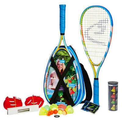Speedminton Speed-Badmintonschläger Crossminton-Set S700, Das Allround-Set mit transportablem Spielfeld