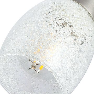 etc-shop Wandleuchte, Leuchtmittel nicht inklusive, Wand Lampe Glas Kristall Wohn Ess Zimmer Strahler Spot Leuchte
