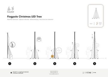 Fairybell LED Baum Fairybell LED Baum für Fahnenmast warmweiß outdoor, Ohne Funktion, LED fest integriert, warmweiß