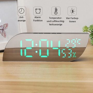 yozhiqu Uhr Kreative Desktop-LED-Digitaluhr (Temperatur- und Luftfeuchtigkeitsanzeige, elektronische Uhr)