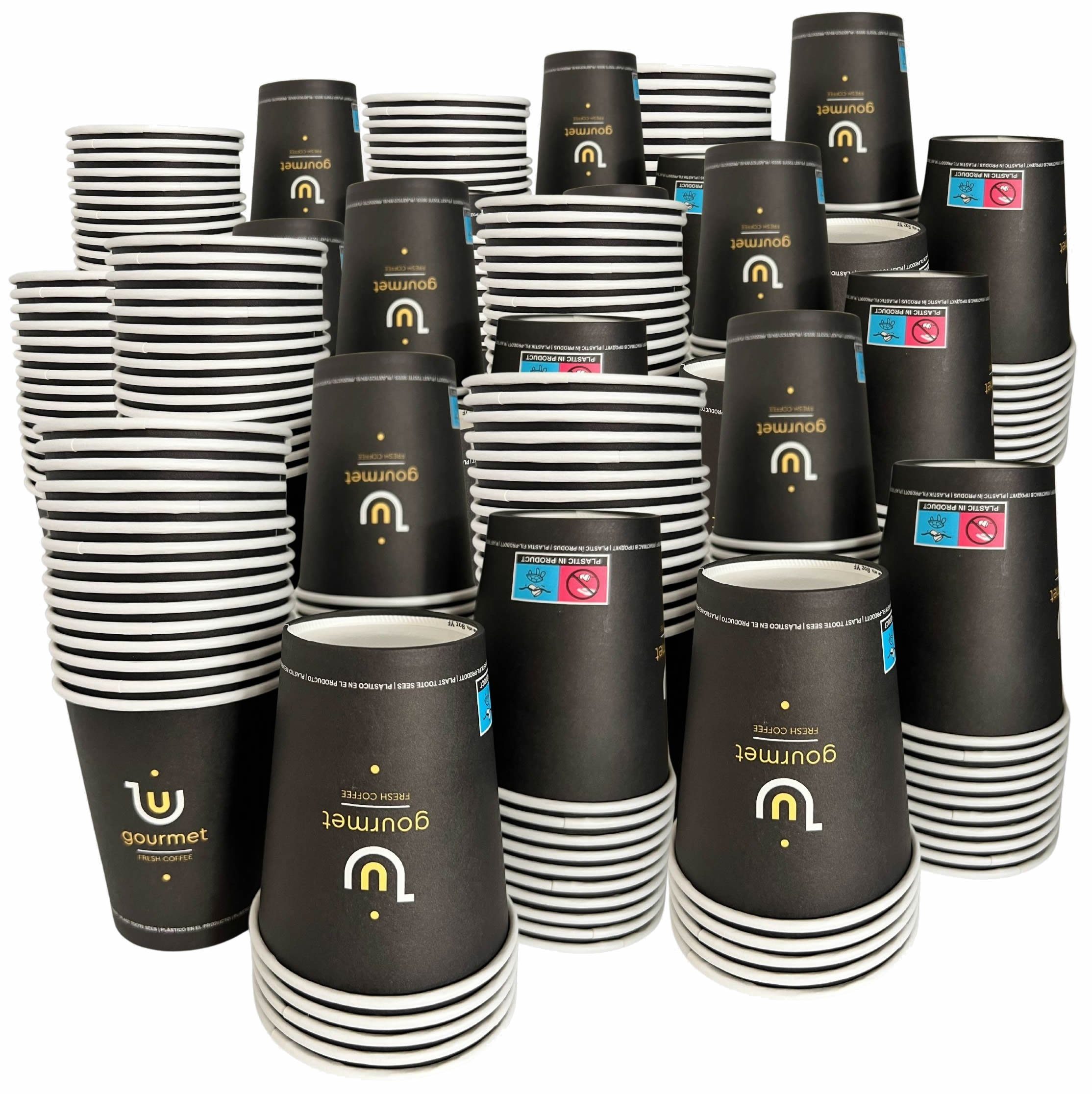 Intertan -1922- Coffee-to-go-Becher 400 Kaffeebecher To Go Pappe GOLD GOURMET 240ml, 400-tlg.
