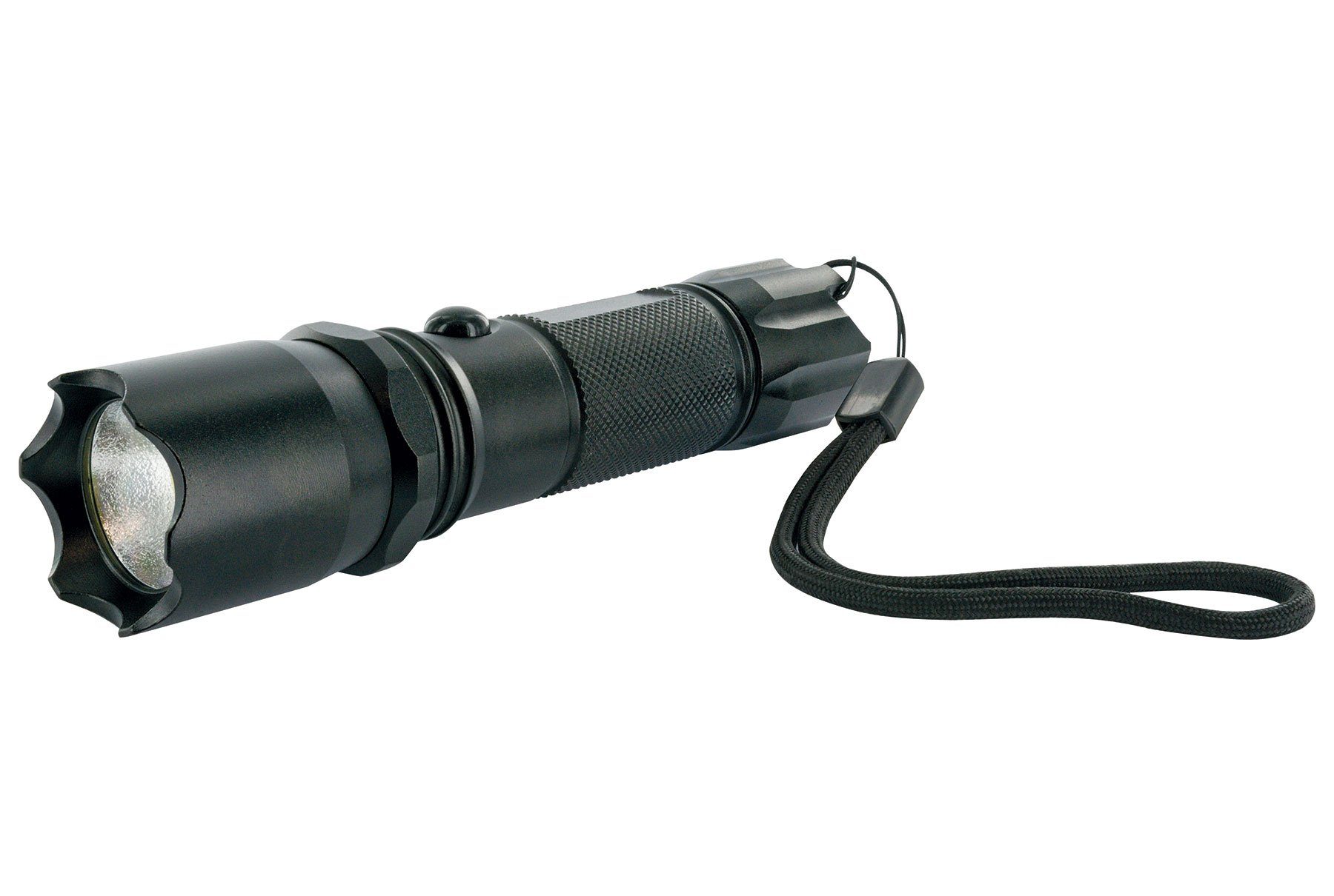 Schwaiger LED Taschenlampe TLED300S 533 schlagfest, mit spritzwassergeschützt), (1-St., schwarz Handschlaufe