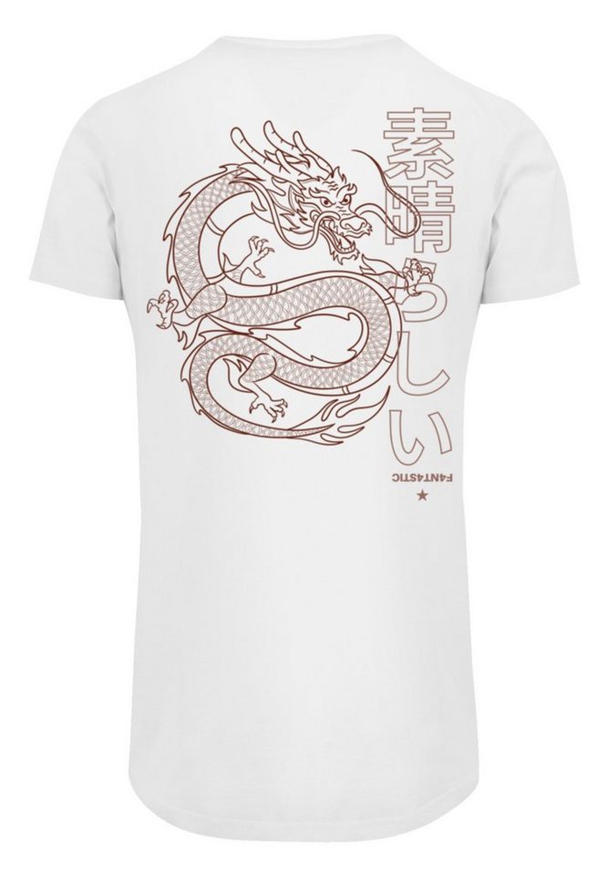 F4NT4STIC T-Shirt PLUS SIZE Dragon Drache Japan Print, Herren T-Shirt extra  lang in großen Größen