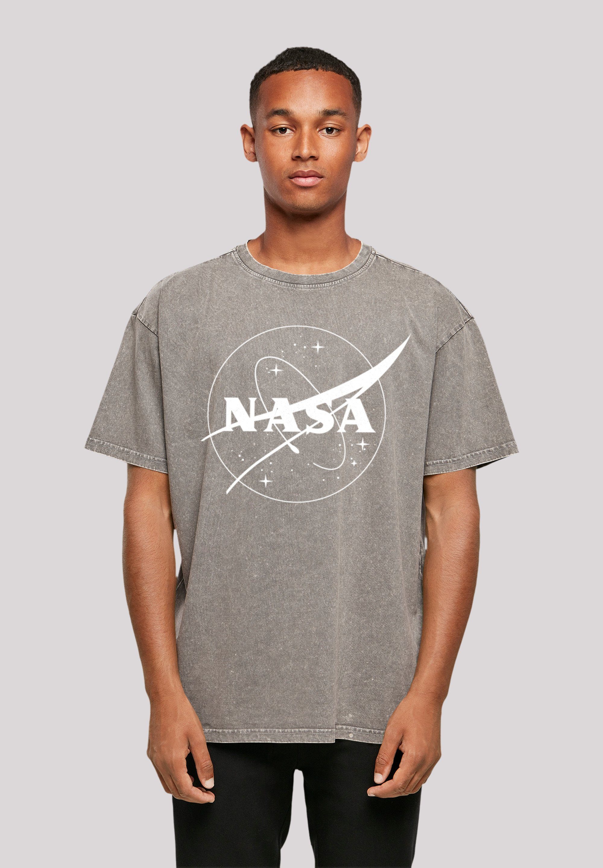 F4NT4STIC T-Shirt NASA Classic Insignia Logo Print Asphalt