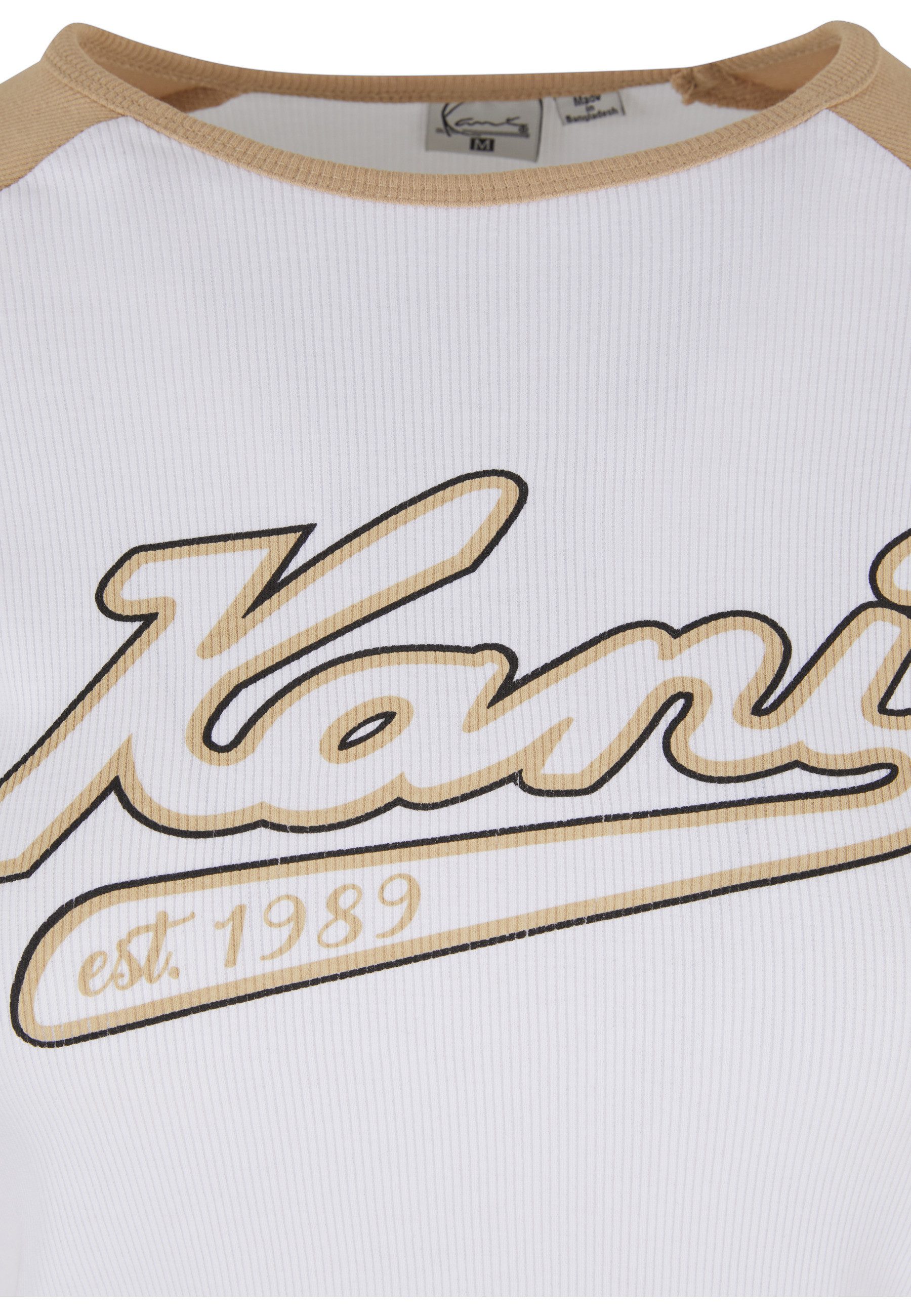 Karl Kani T-Shirt Karl Kani Damen KW241-043-1 Karl Kani Varsity Crop Block Rib Ls (1-tlg)