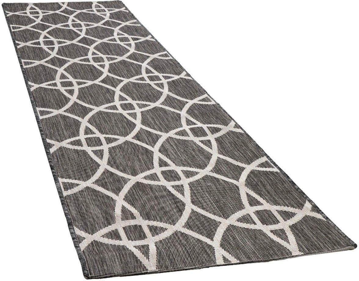 Paco Home Läufer Coco 208, rechteckig, Höhe: 4 mm, Teppich-Läufer, Flachgewebe, In- und Outdoor geeignet