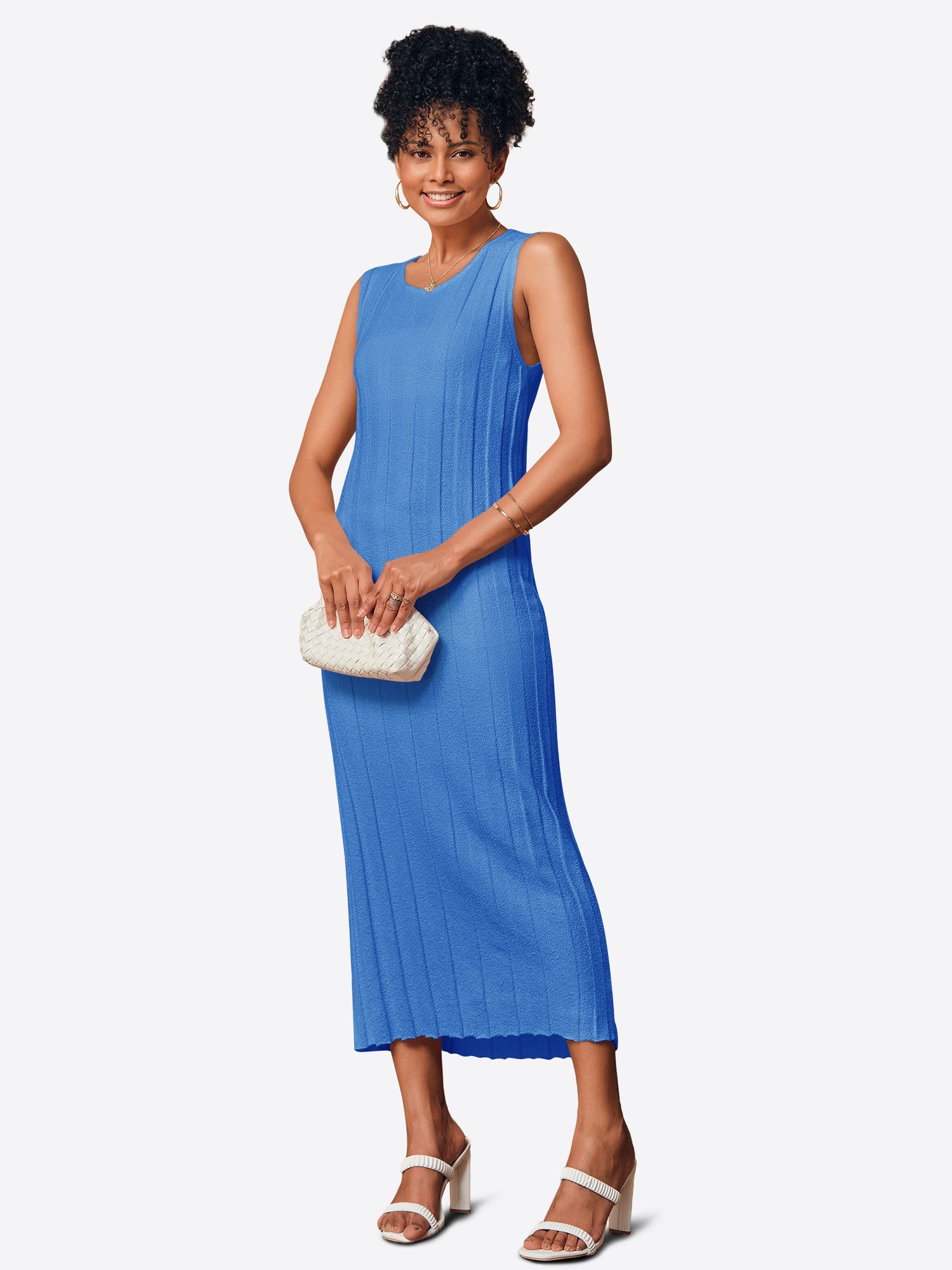 Imily Bela Jerseykleid Damen Tanktop Kleider (Packung, 1-tlg., 1per-Pack) Rippstrick
