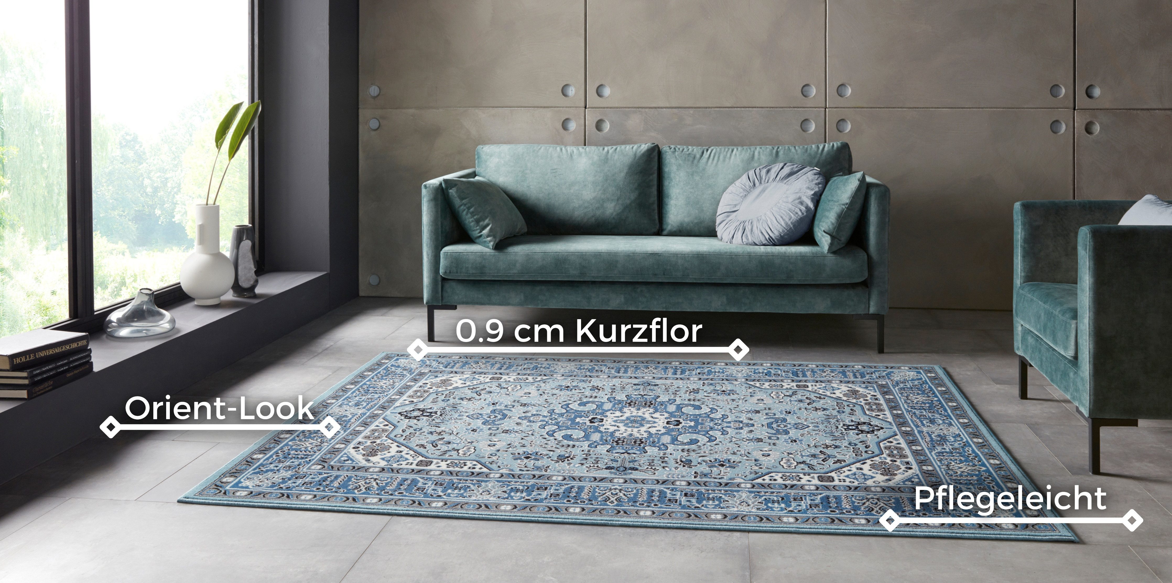 HANSE Home Teppich Skazar Isfahan, rechteckig, Höhe: 9 mm, Kurzflor, Orient, Läufer, Vintage, Esszimmer, Wohnzimmer, Flur – Bild 3 von 5